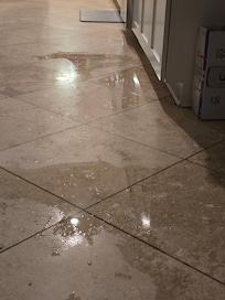 Some of the flood that carried over to the kitchen