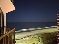 View of the ocean at night