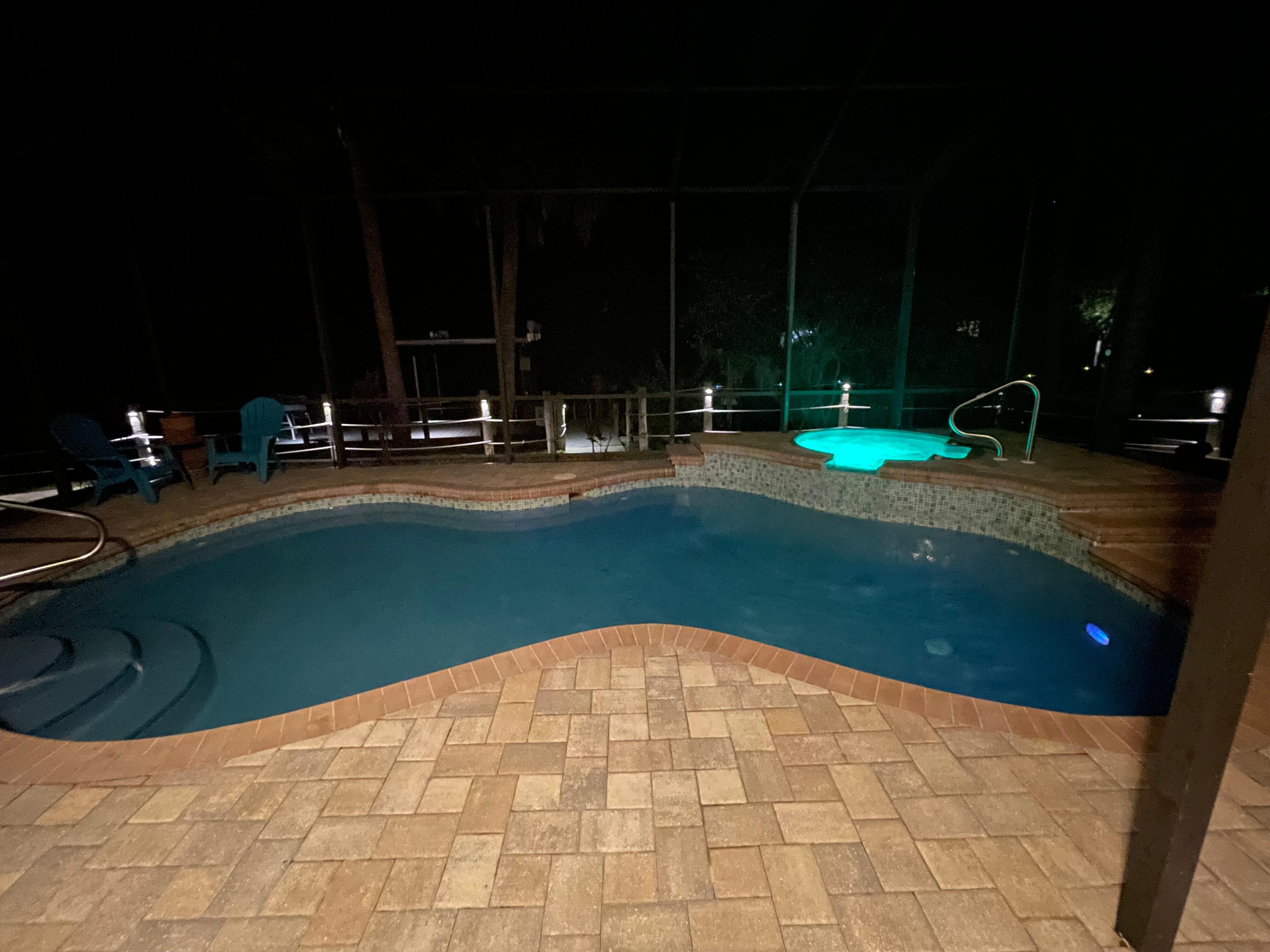 We enjoyed the pool at night too. 