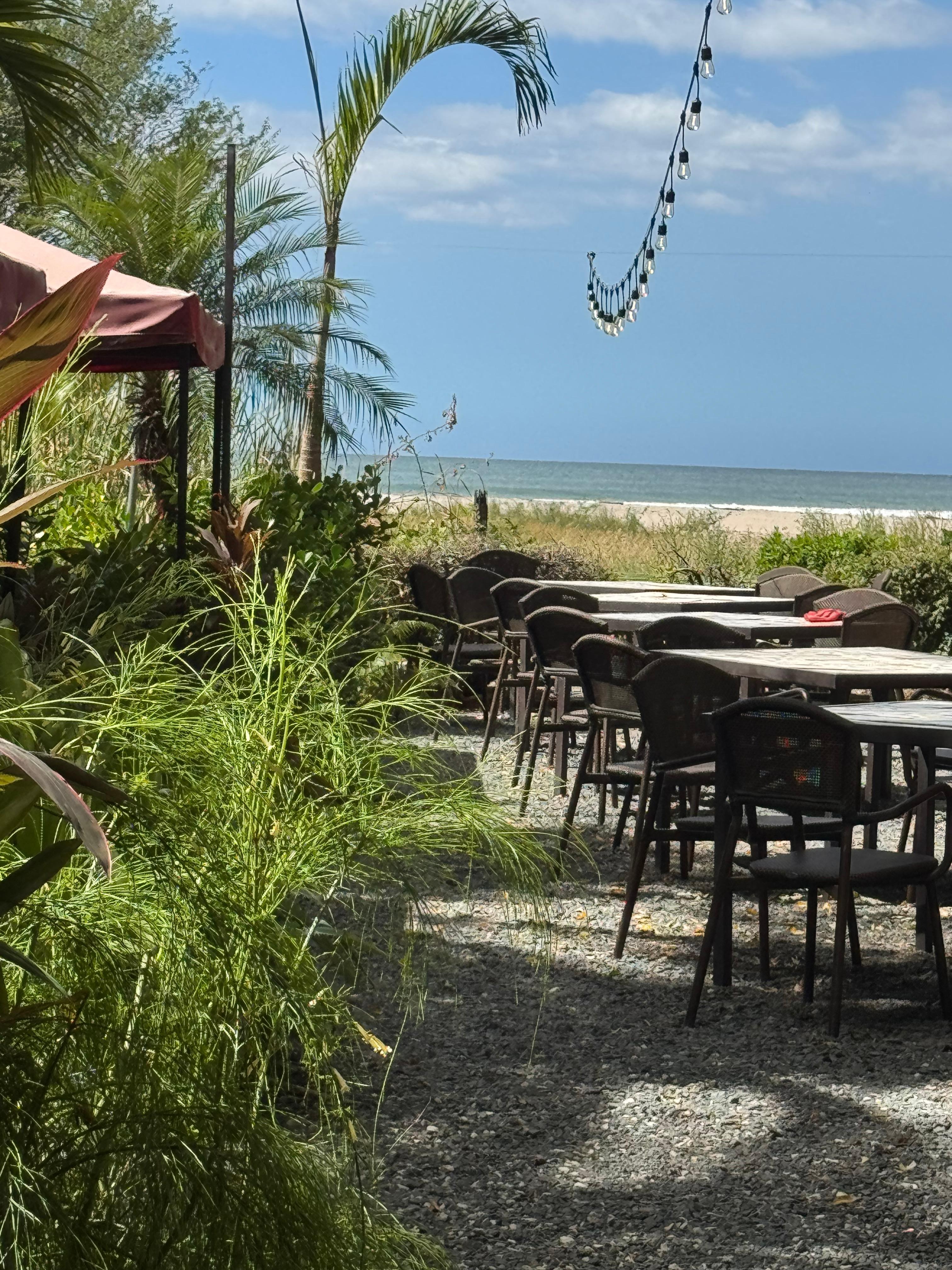 The beach is close and beautiful there.