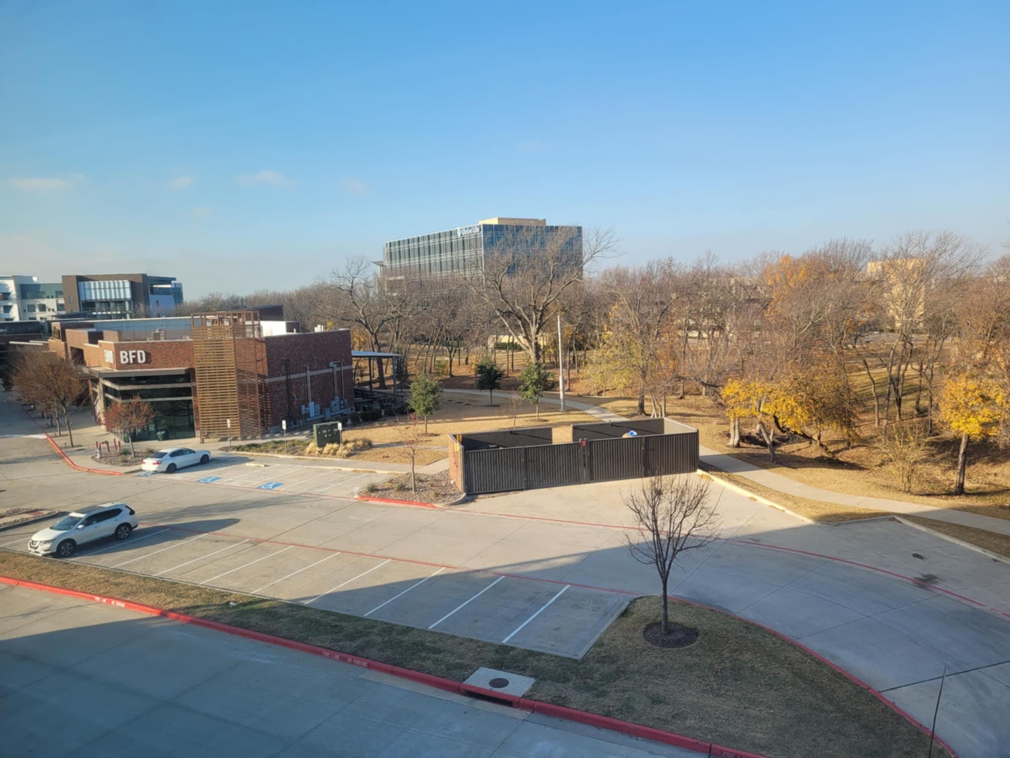 Nice view of the greenbelt from the deck