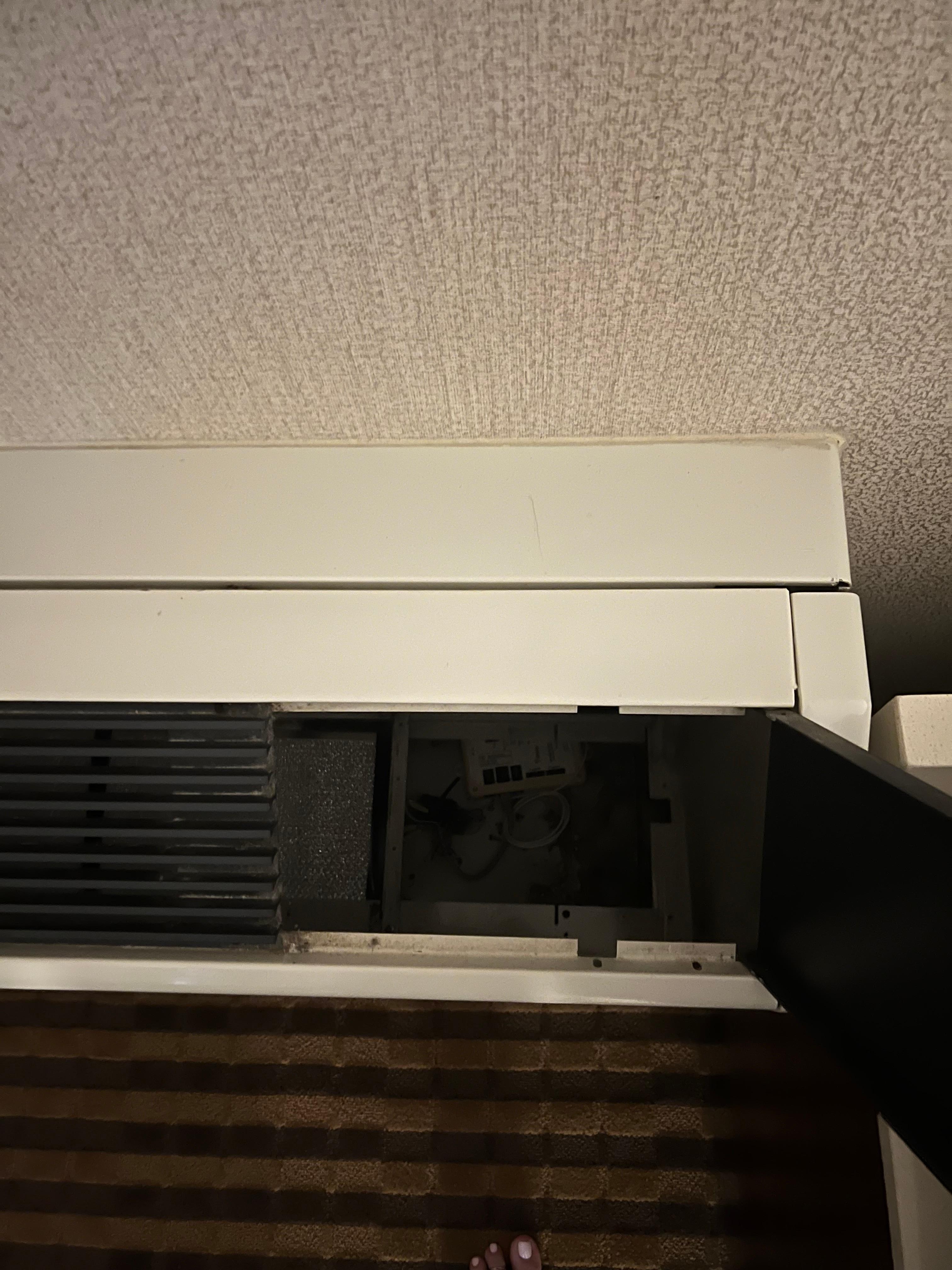 Wall AC unit was completely empty