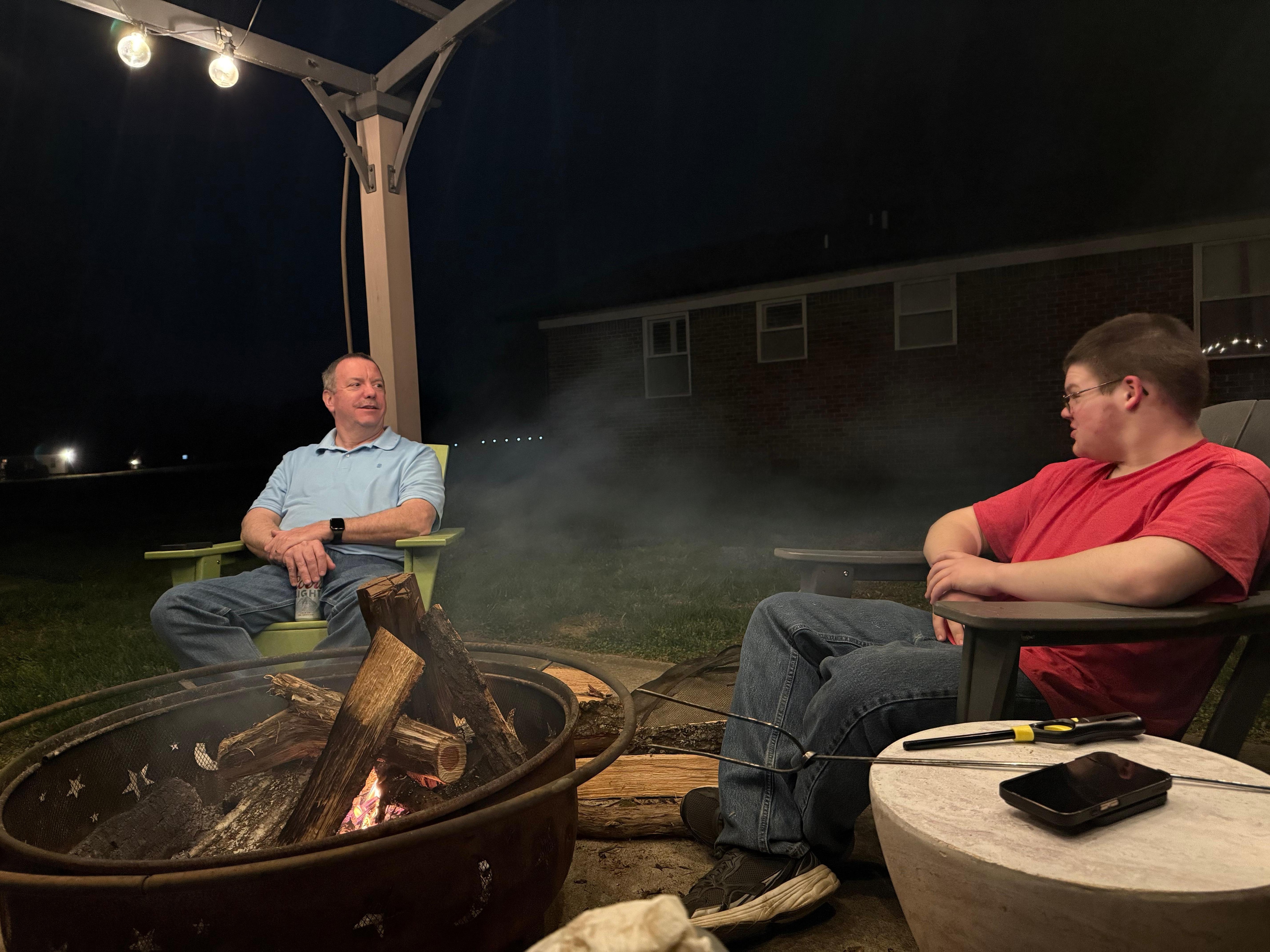 Enjoying time around the fire pit 