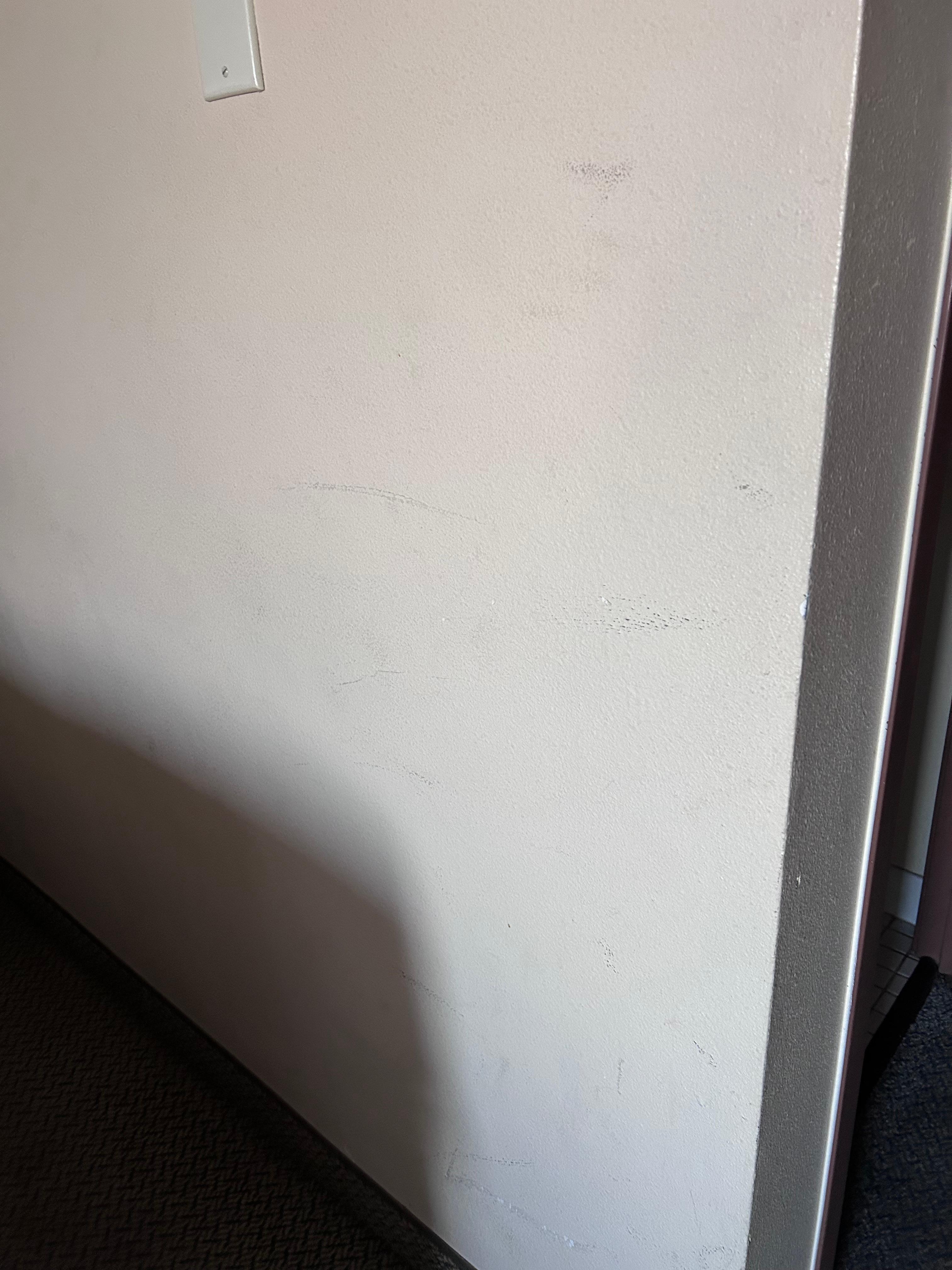 Paint is old, scuffed uo.