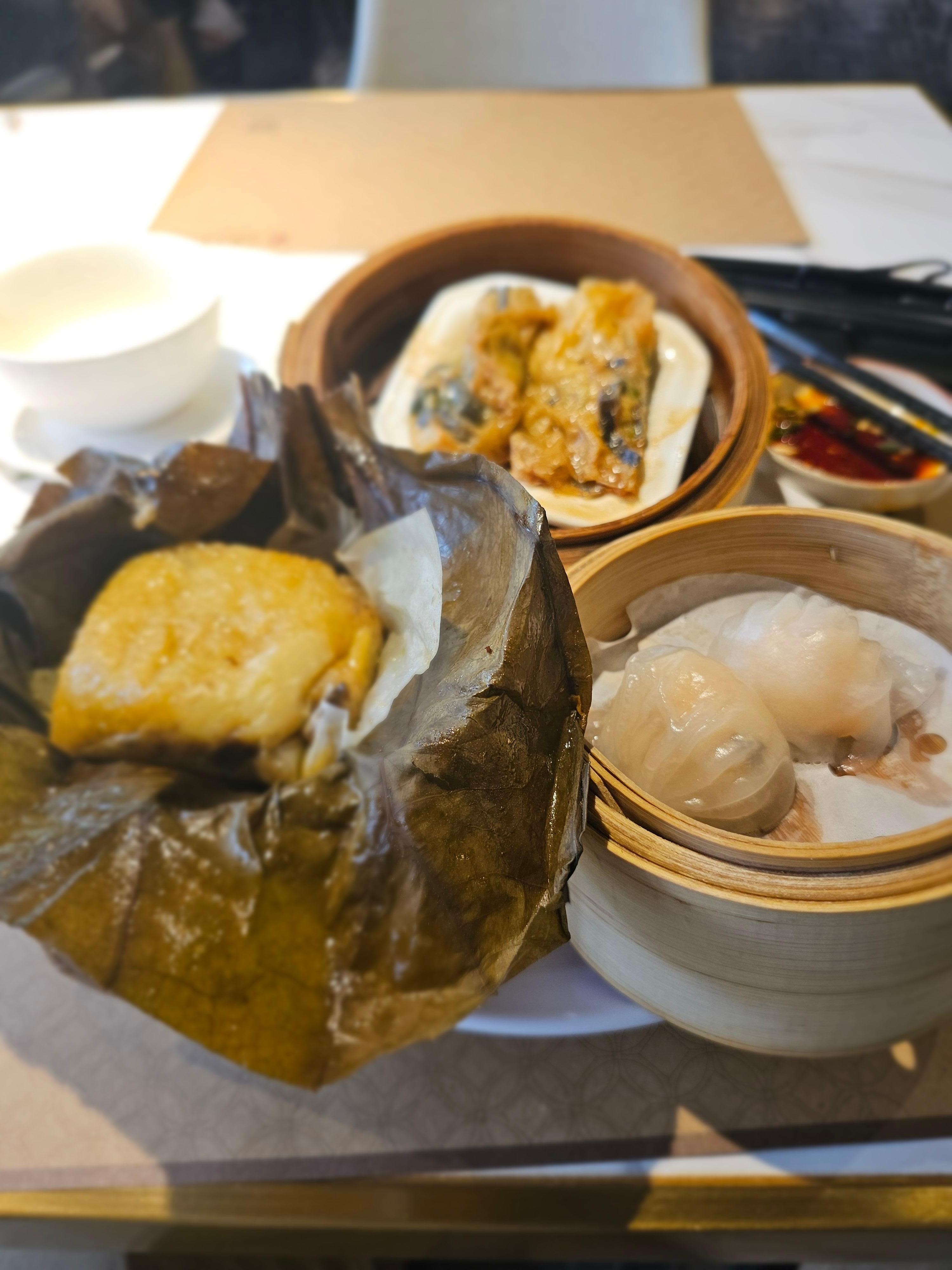 Some traditional favorites from the breakfast buffet. 