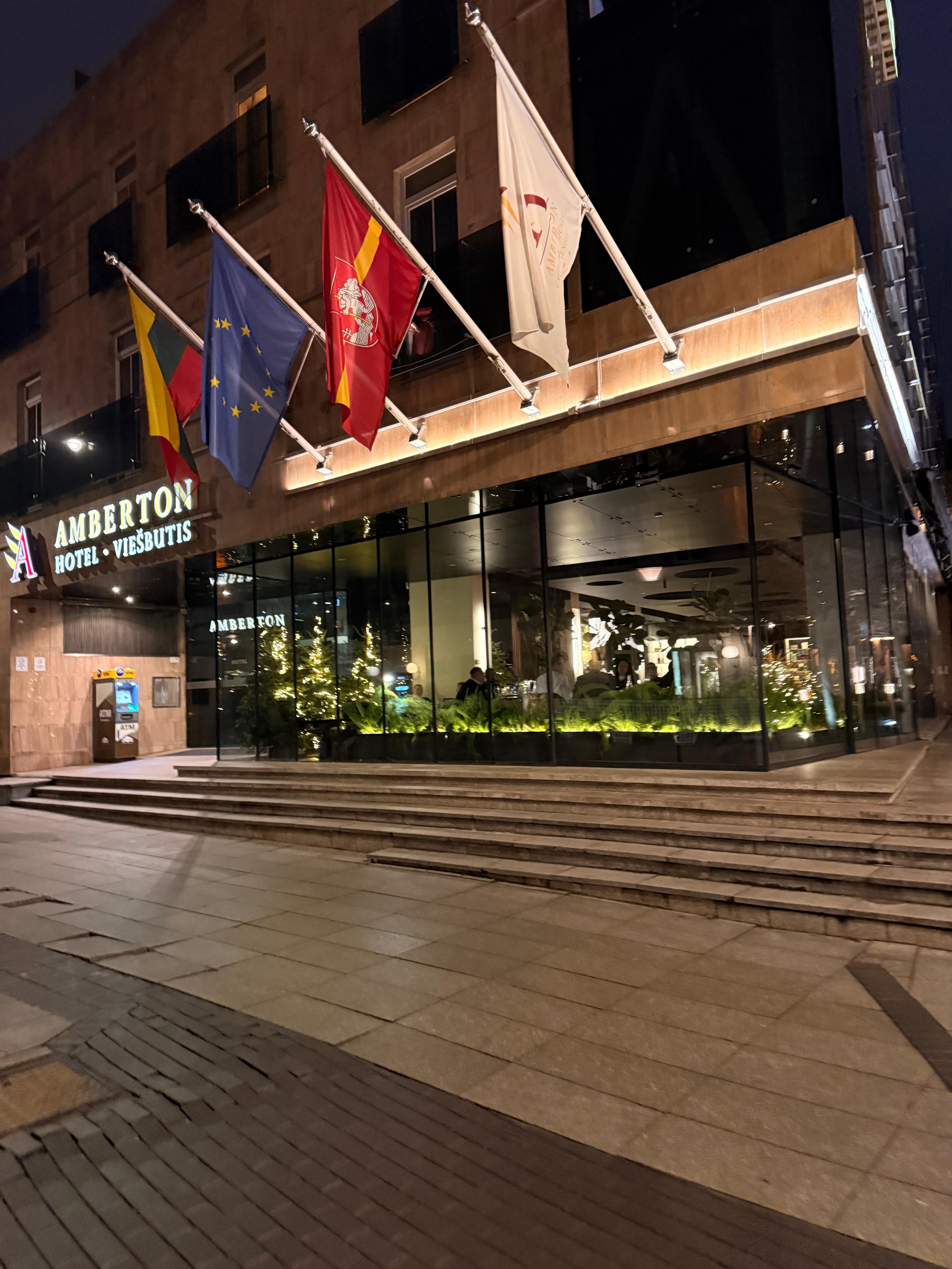 Across the street is the Vilnius Christmas Market. 