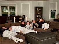 Watching a favorite movie