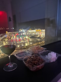 Nothing was like having a glass of wine after wandering the city, followed by some great Chinese food. The view was everything, and the vibe to start the new year off with