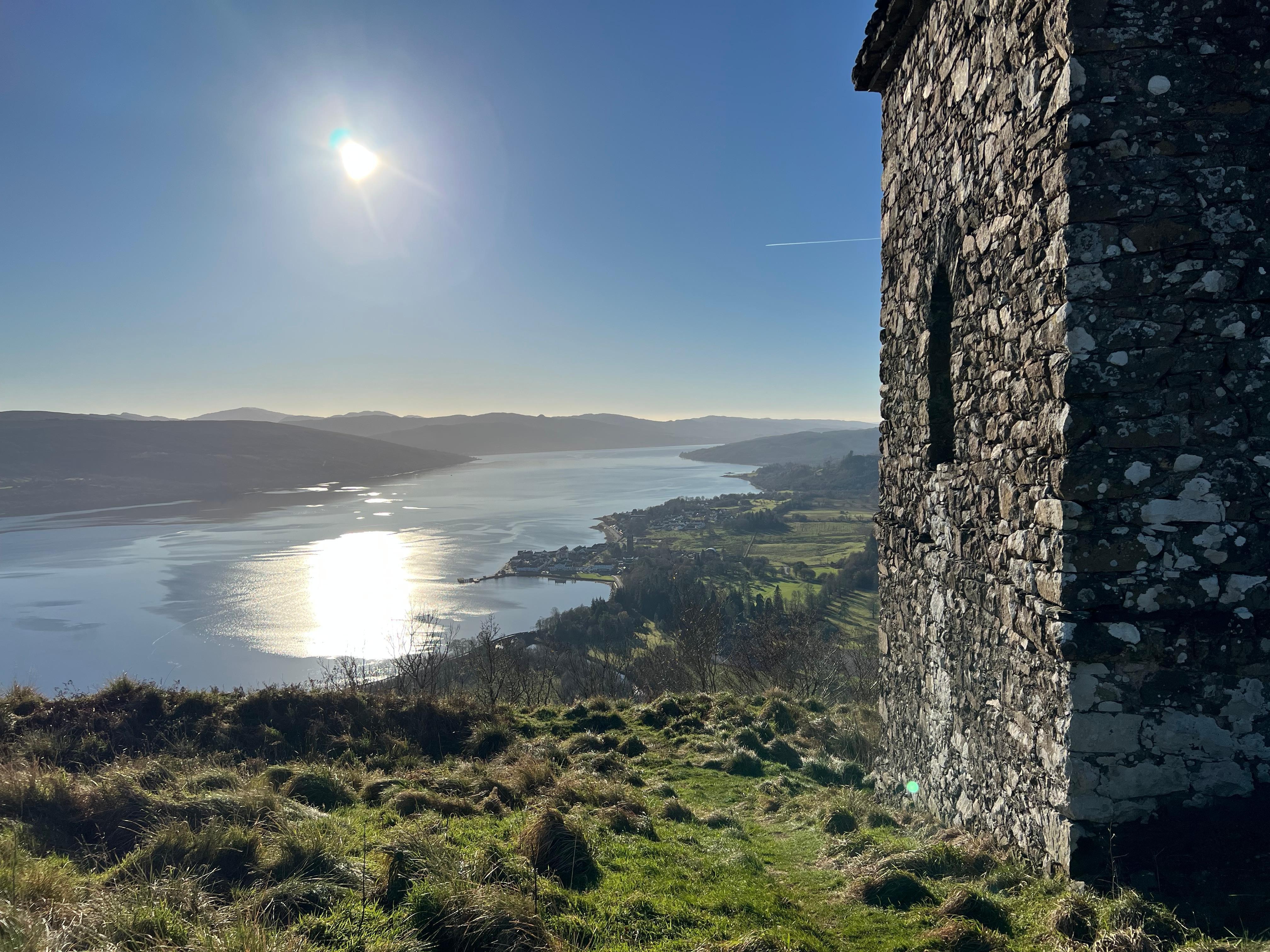 Dùn na Cuaiche Over Inverary castle, town and the loch