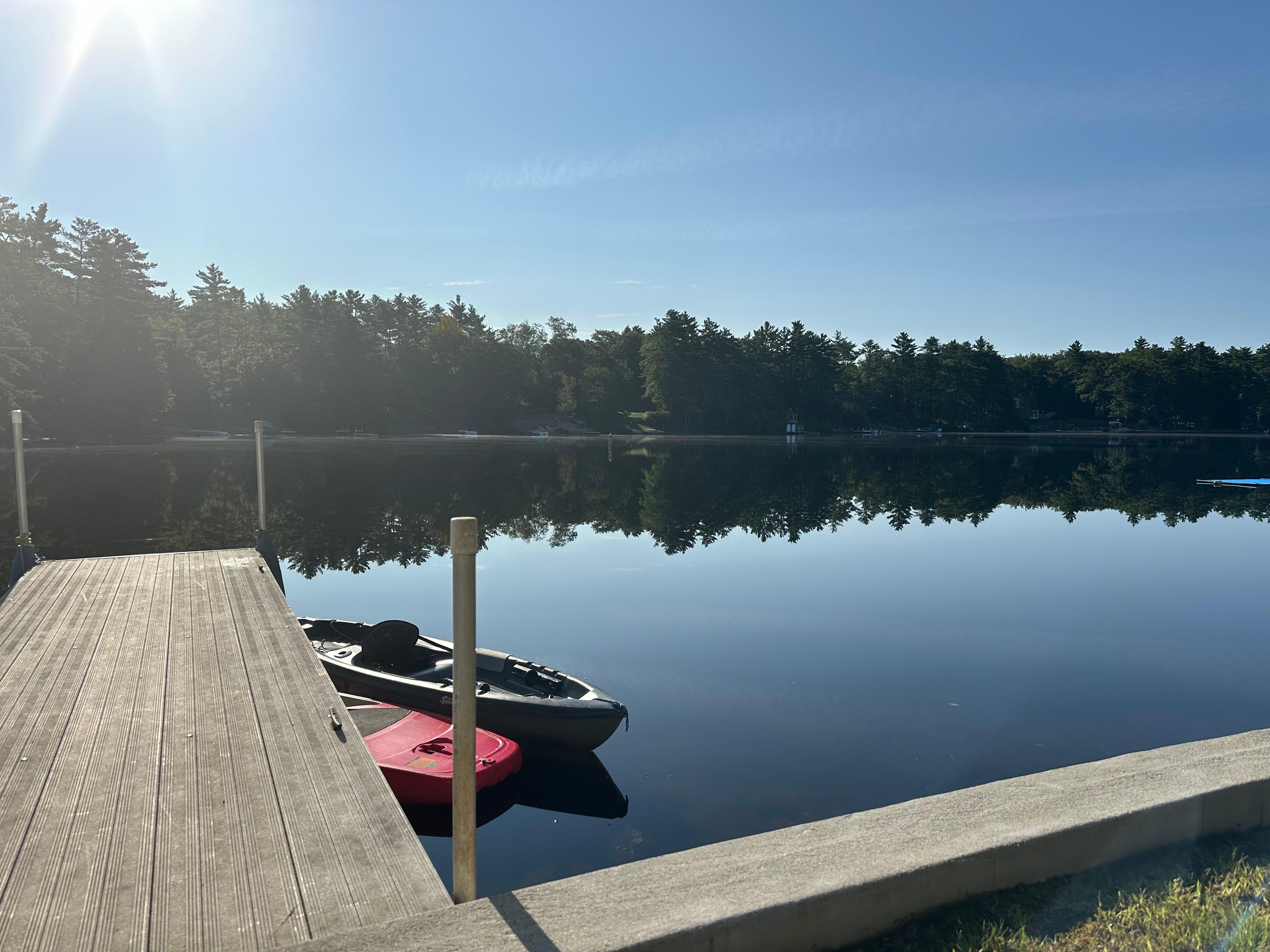 Kayaks were perfect for checking out lake