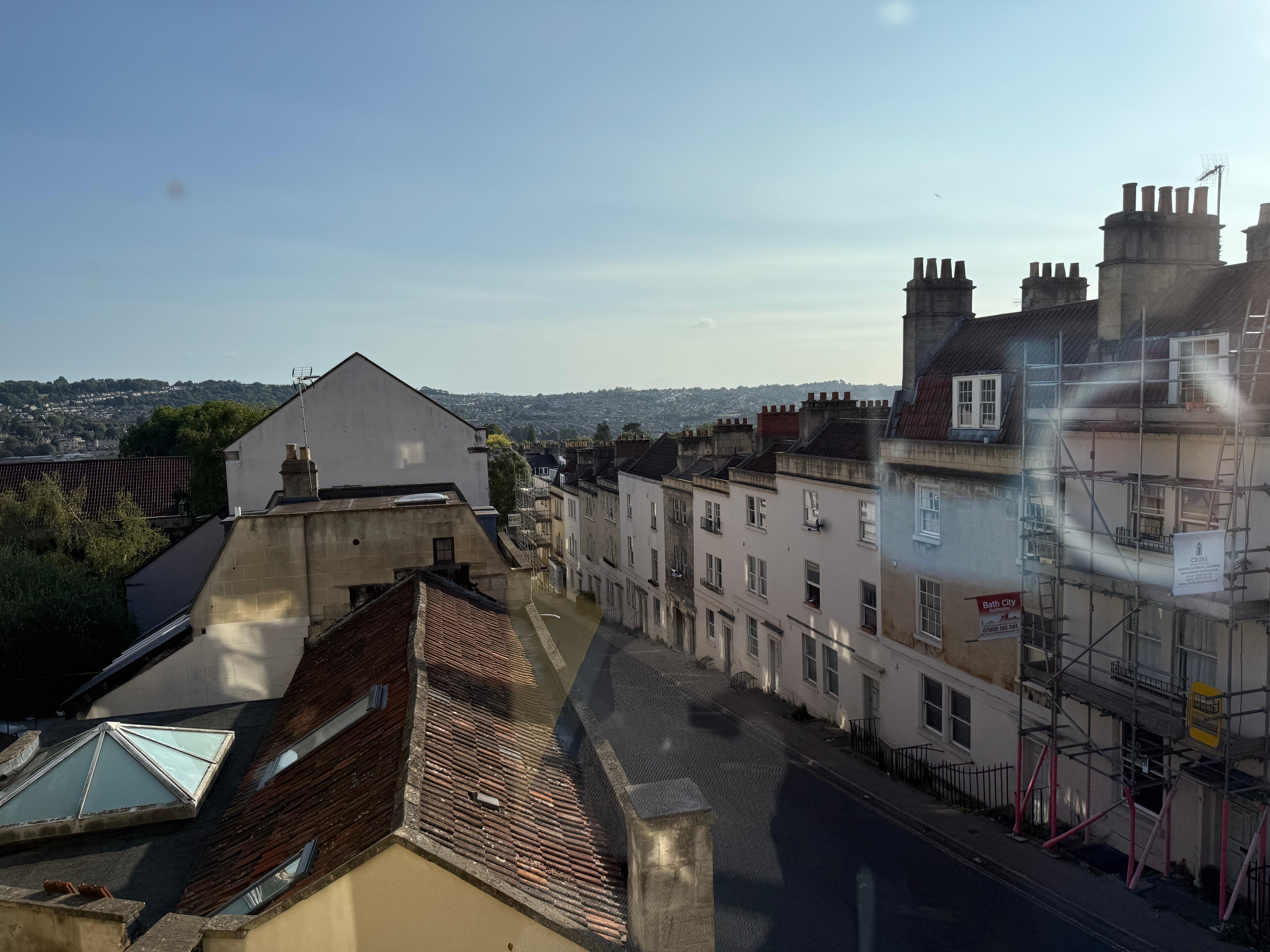 View from the landing into central Bath.