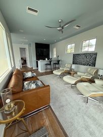 Grooms area to get dressed and filmed for video.