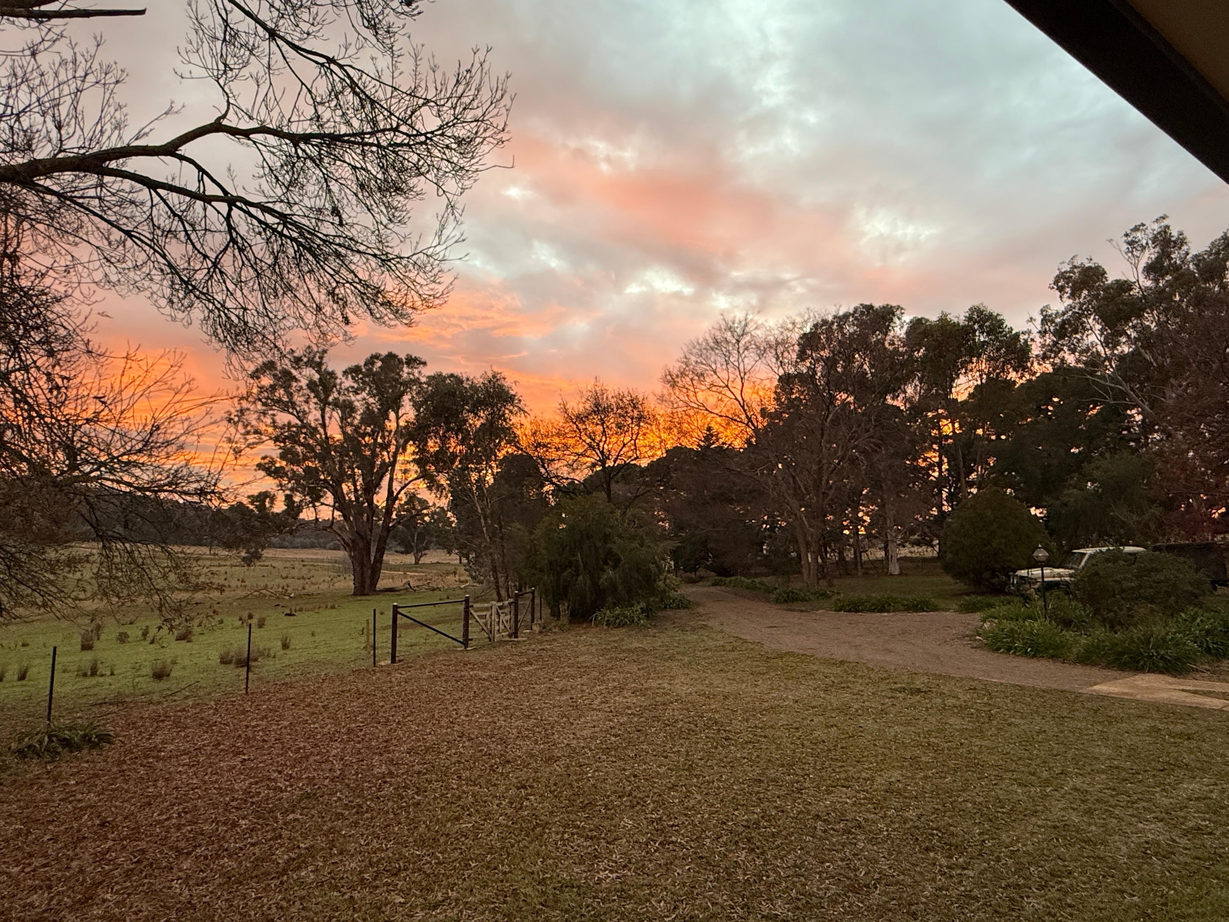 Sunrise from the front door!