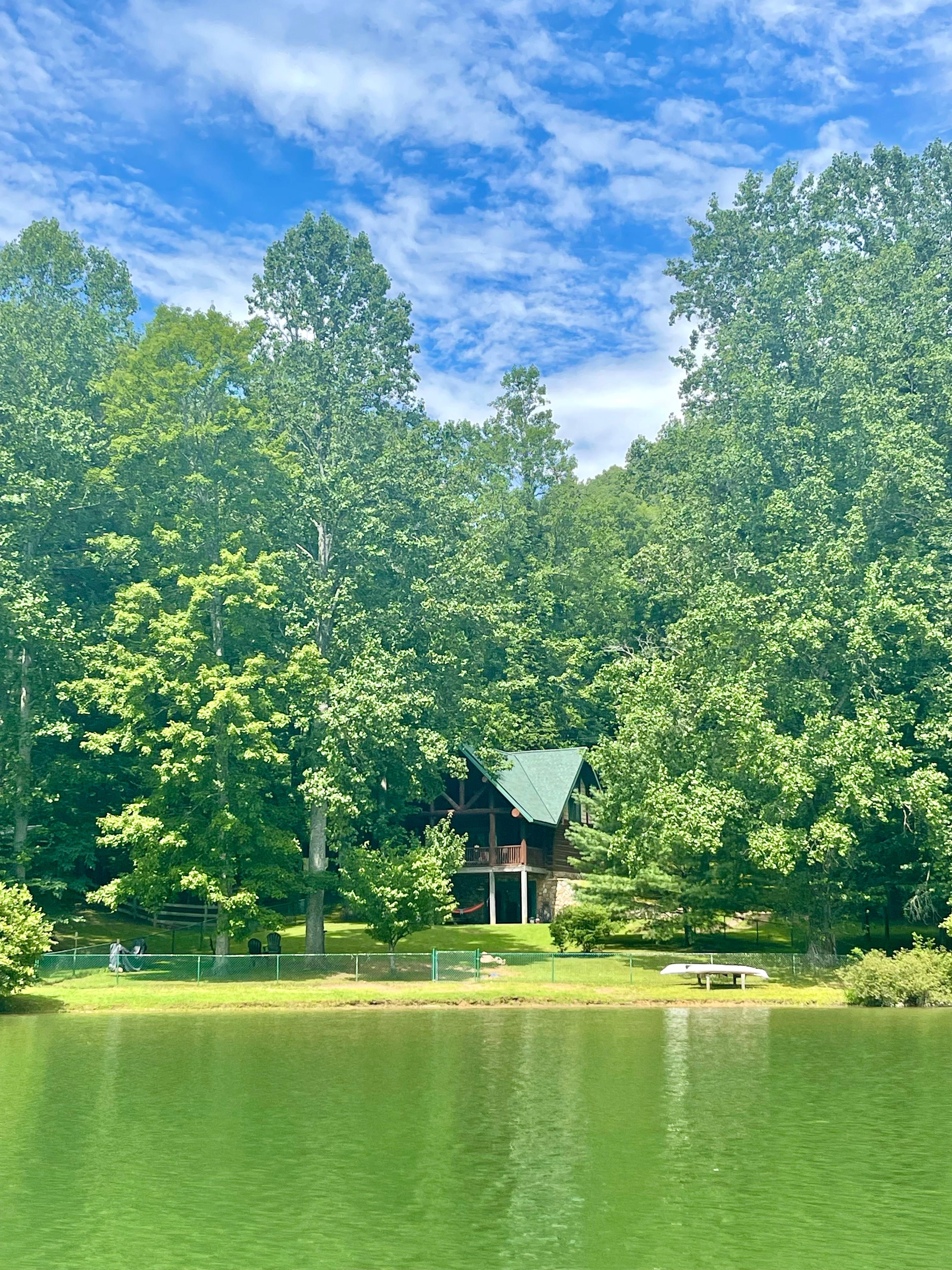 Cabin view from kayak