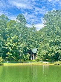 Cabin view from kayak