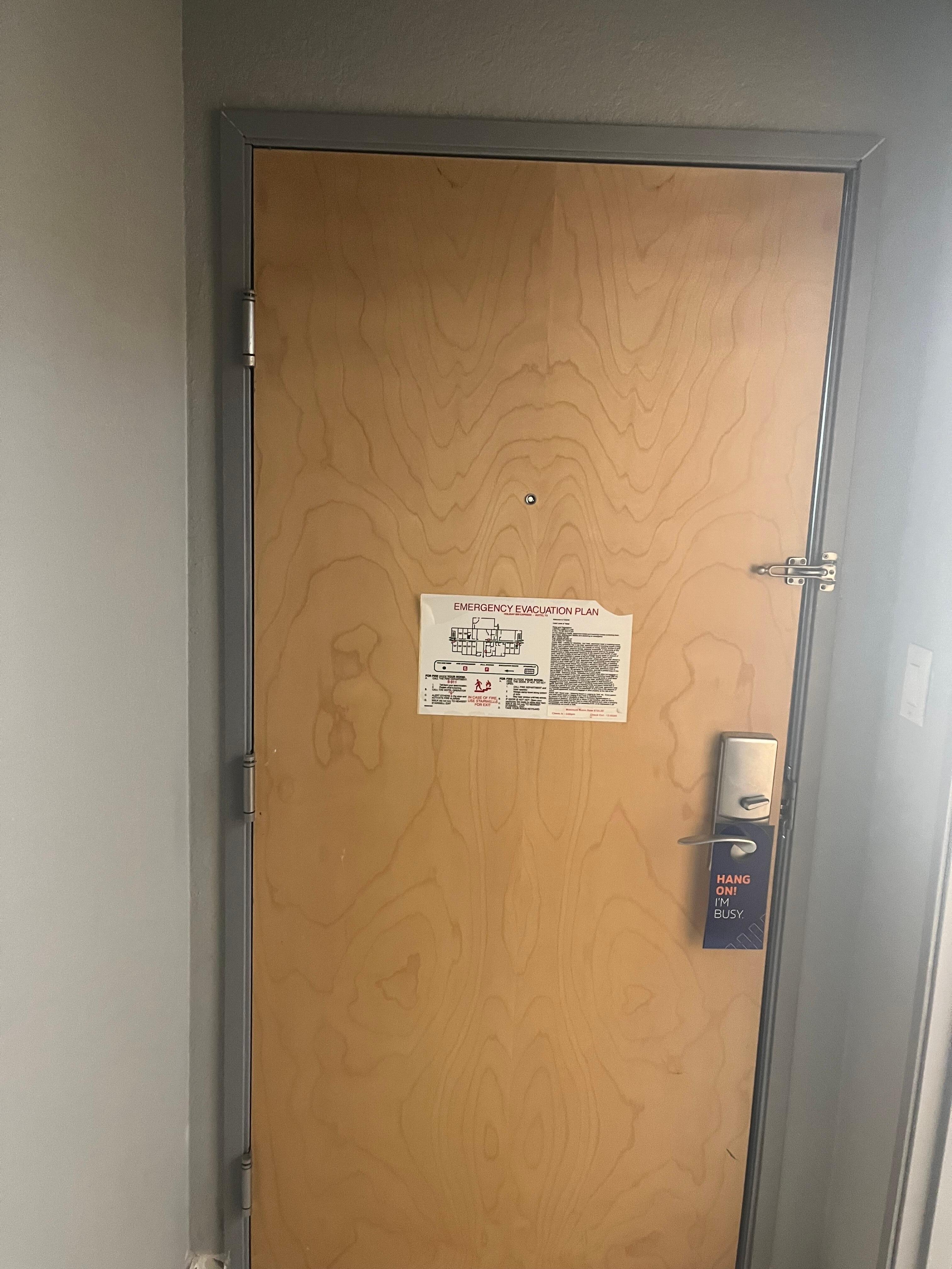 inside view - door completely closed