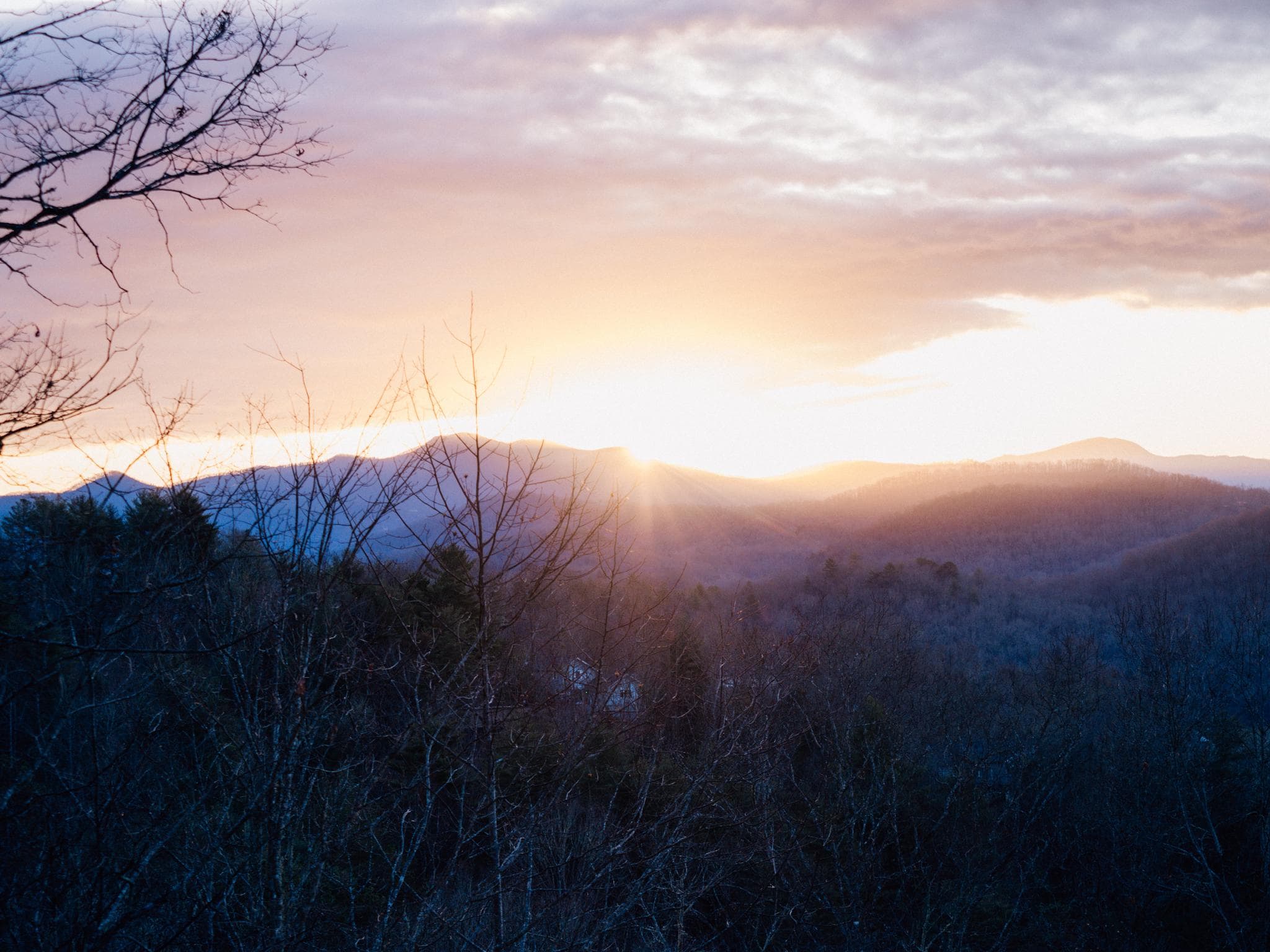Sunrise from the porch