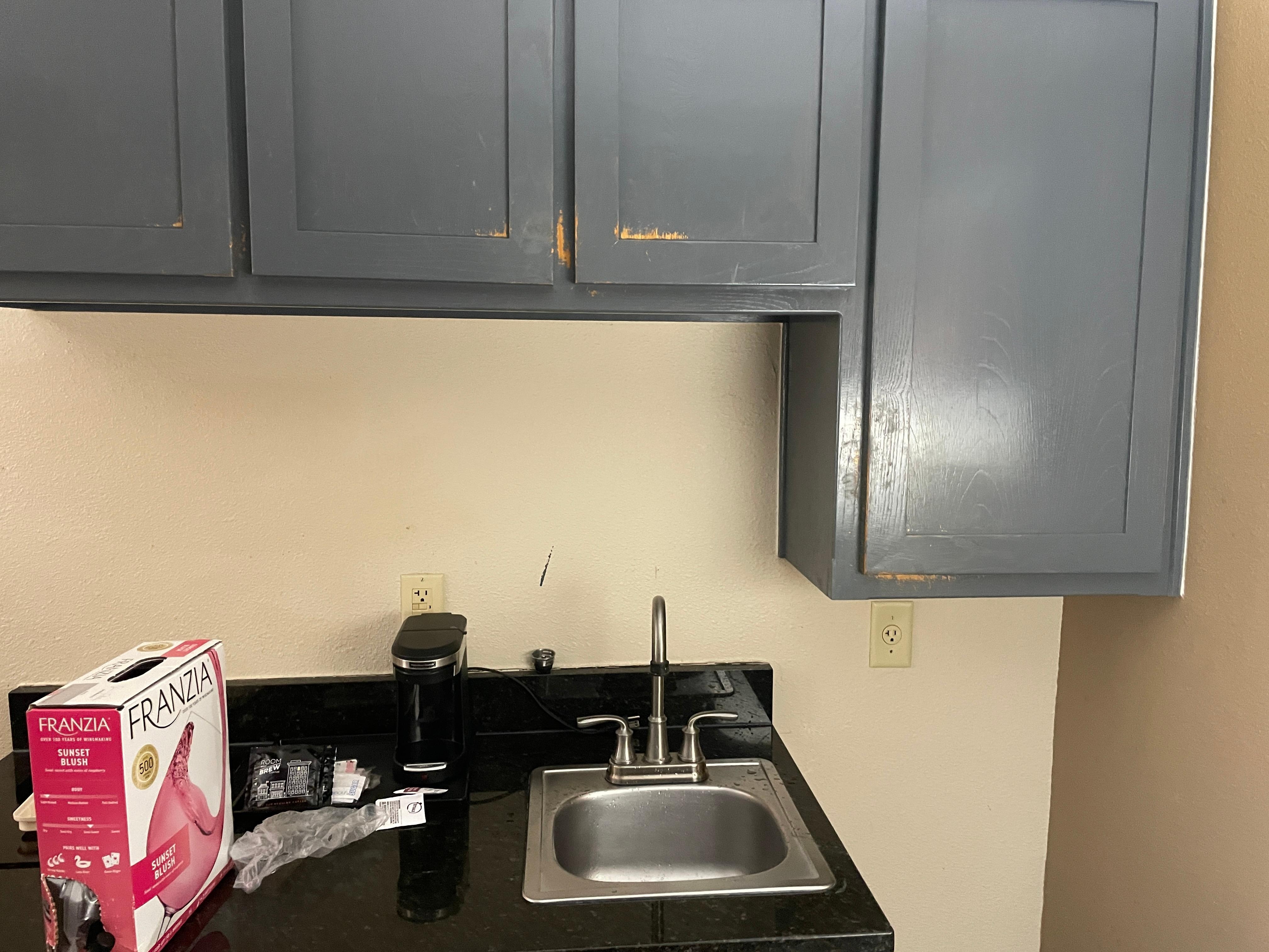 There were these disgusting cabinets.