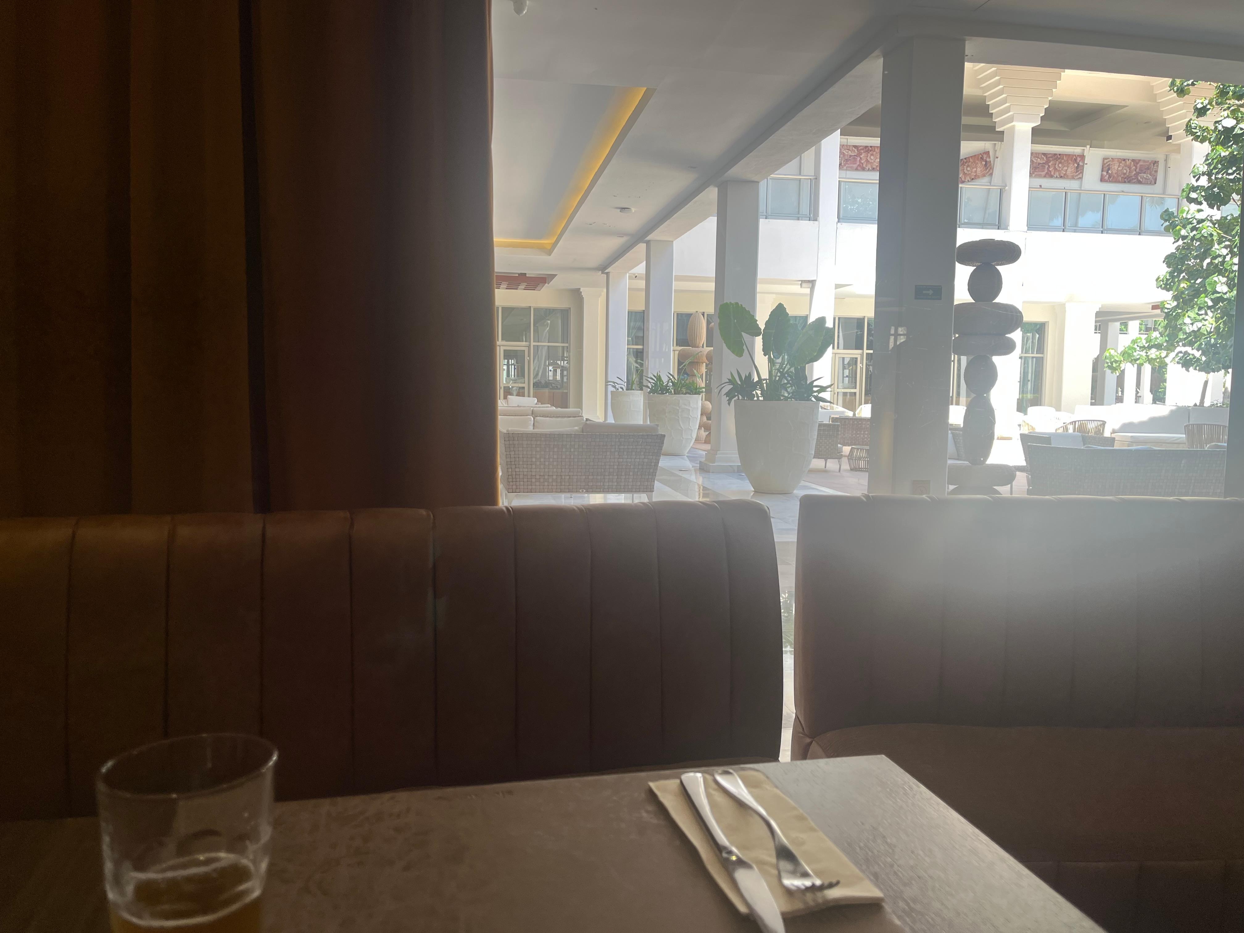 Sitting area of buffet 