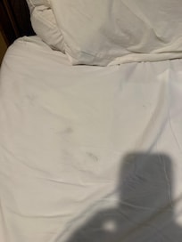 Stained sheets.