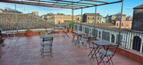 Photo of the roof terrace. This was nice to get away from what has now become, (aside from the historic places) a scruffy, graffiti covered city. Such a shame from when I was here years ago.