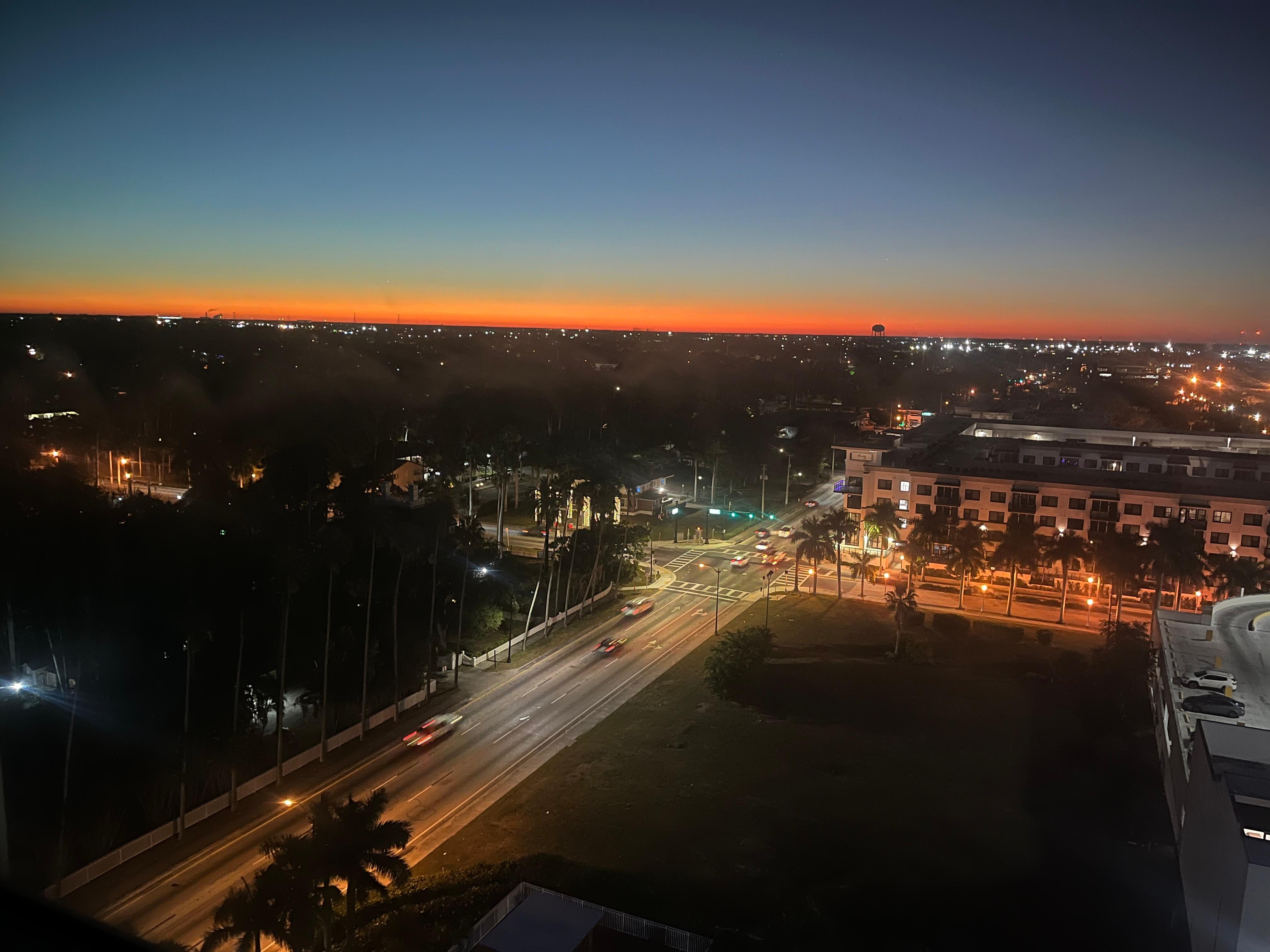 Beautiful sunrise view from our unit