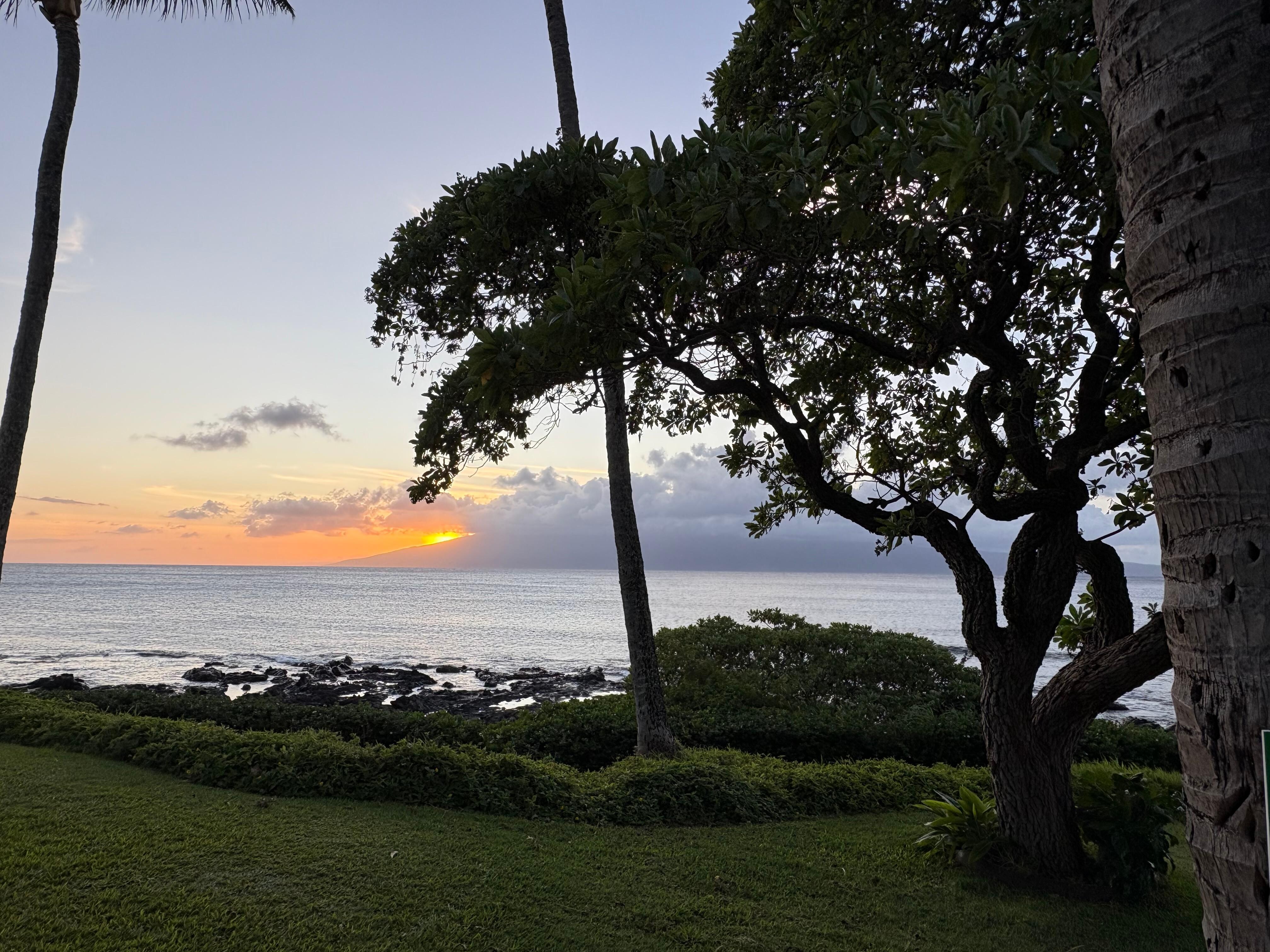 Sunset view from the end of the property
