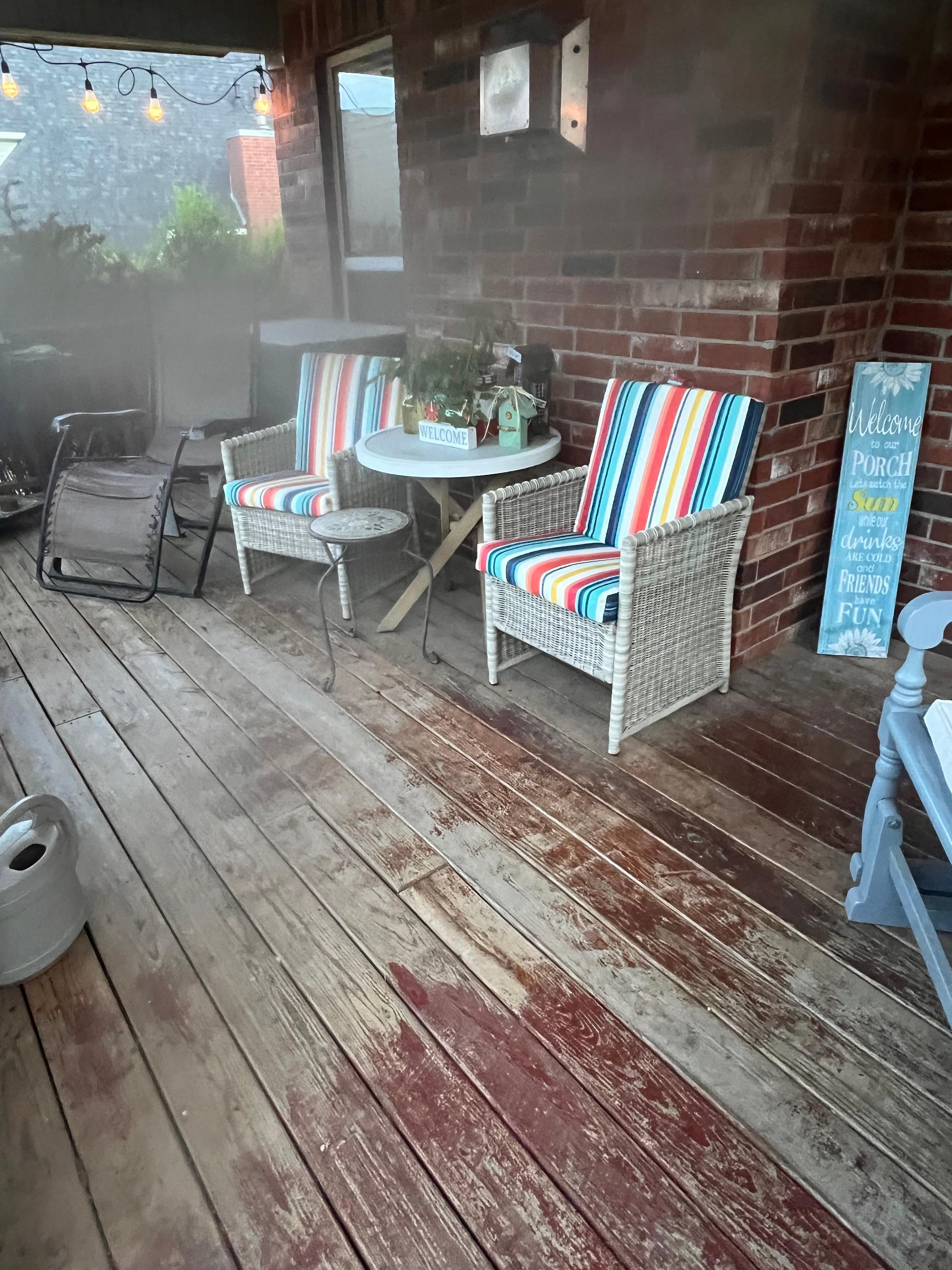 This was the porch atea