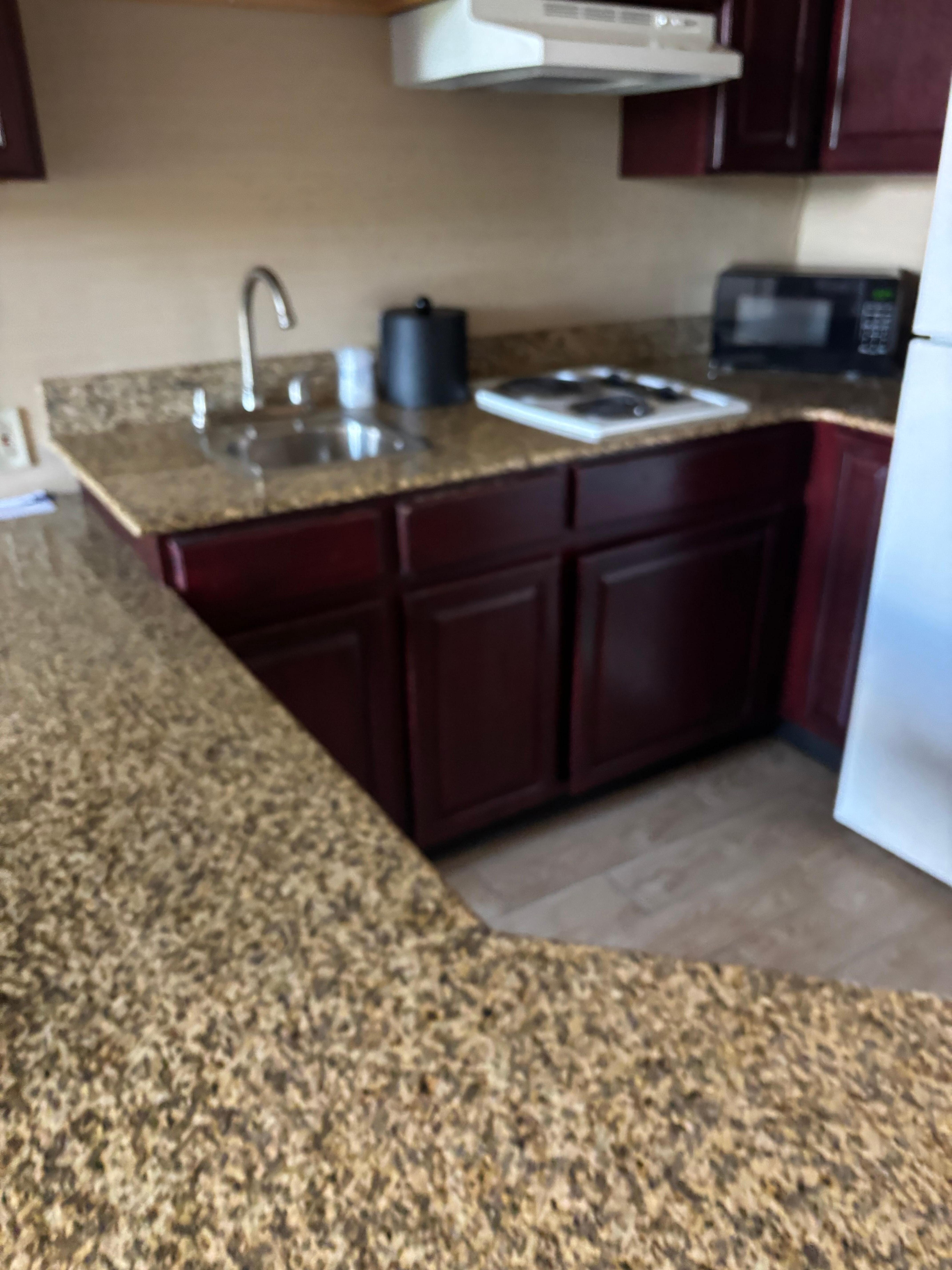 Room kitchen area.