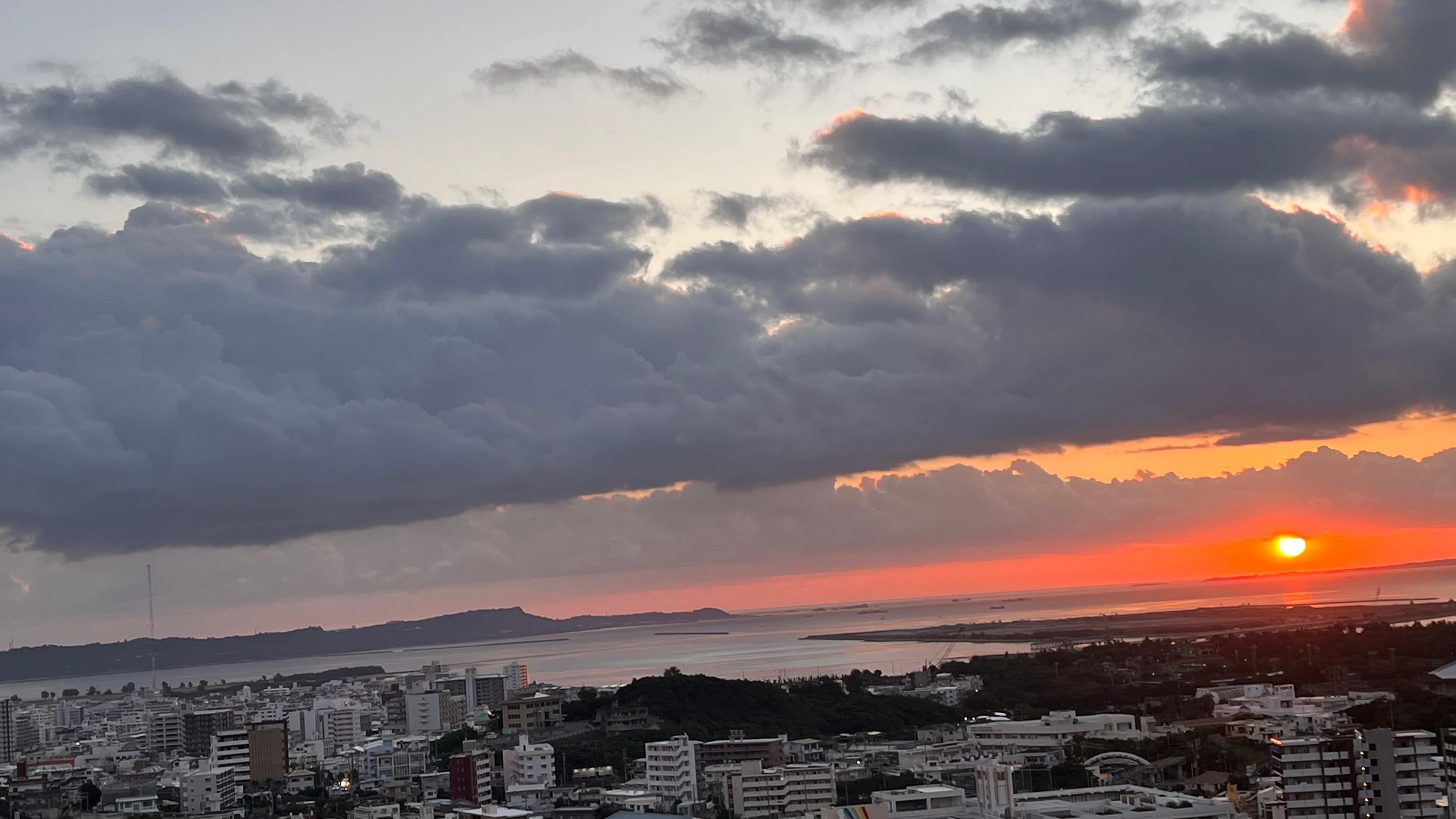 Morning view from veranda. 