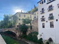 View from outside the hotel door.