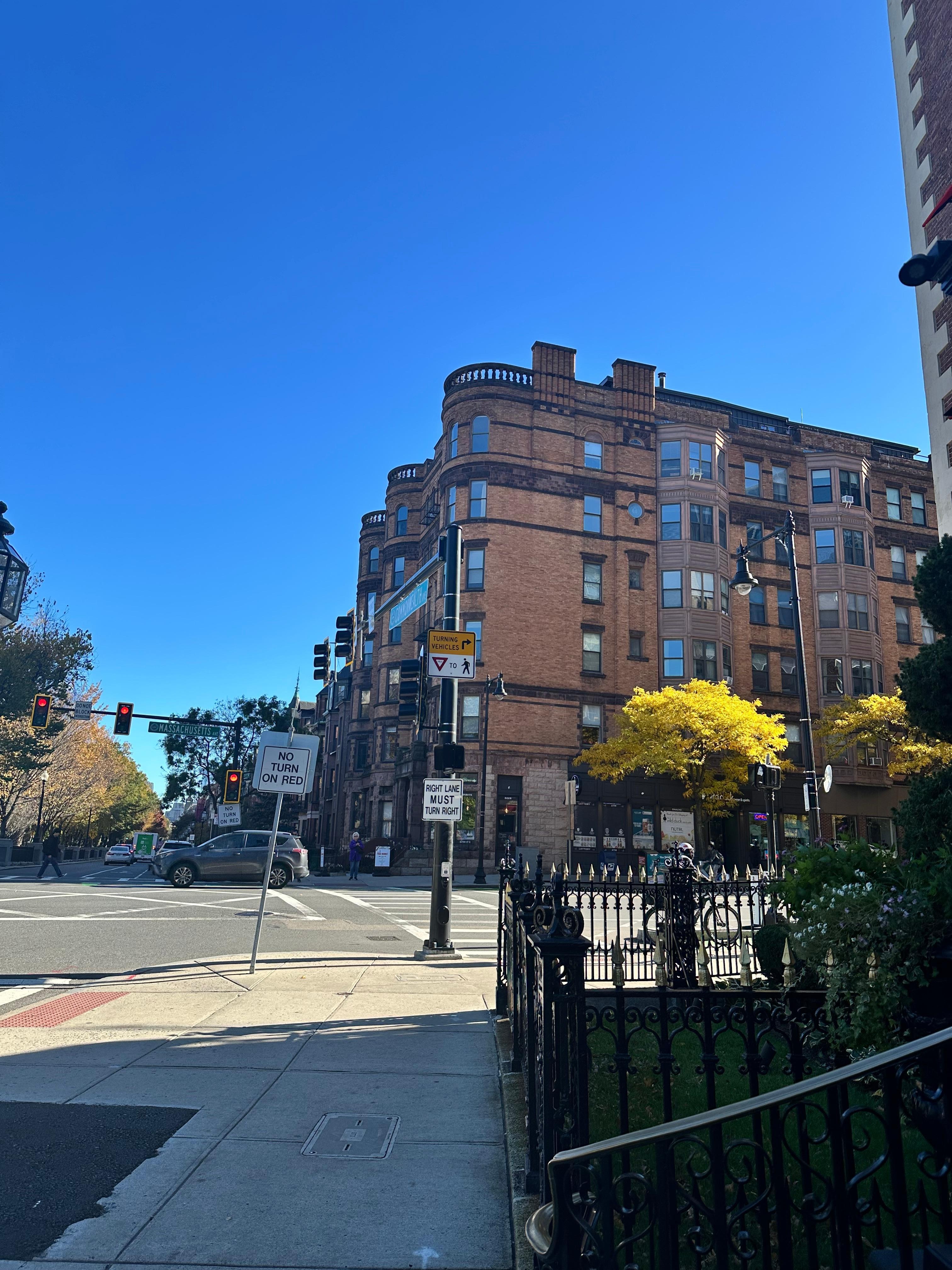 View from front steps of hotel