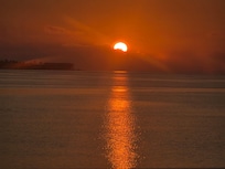 Sunrise just outsidethe bedroom