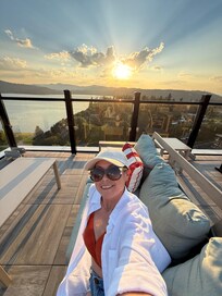 Lounging at the rooftop