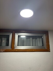 Spot light outside bedroom window