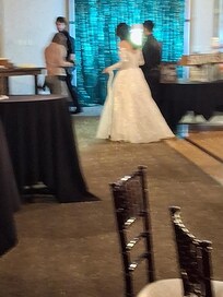 Bride still walking with a cane she nearly lost her life in that same Car crash.