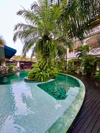 One of two pool areas