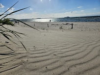 Strandabschnitt, den man vom Ferienhaus als erstes erreicht.