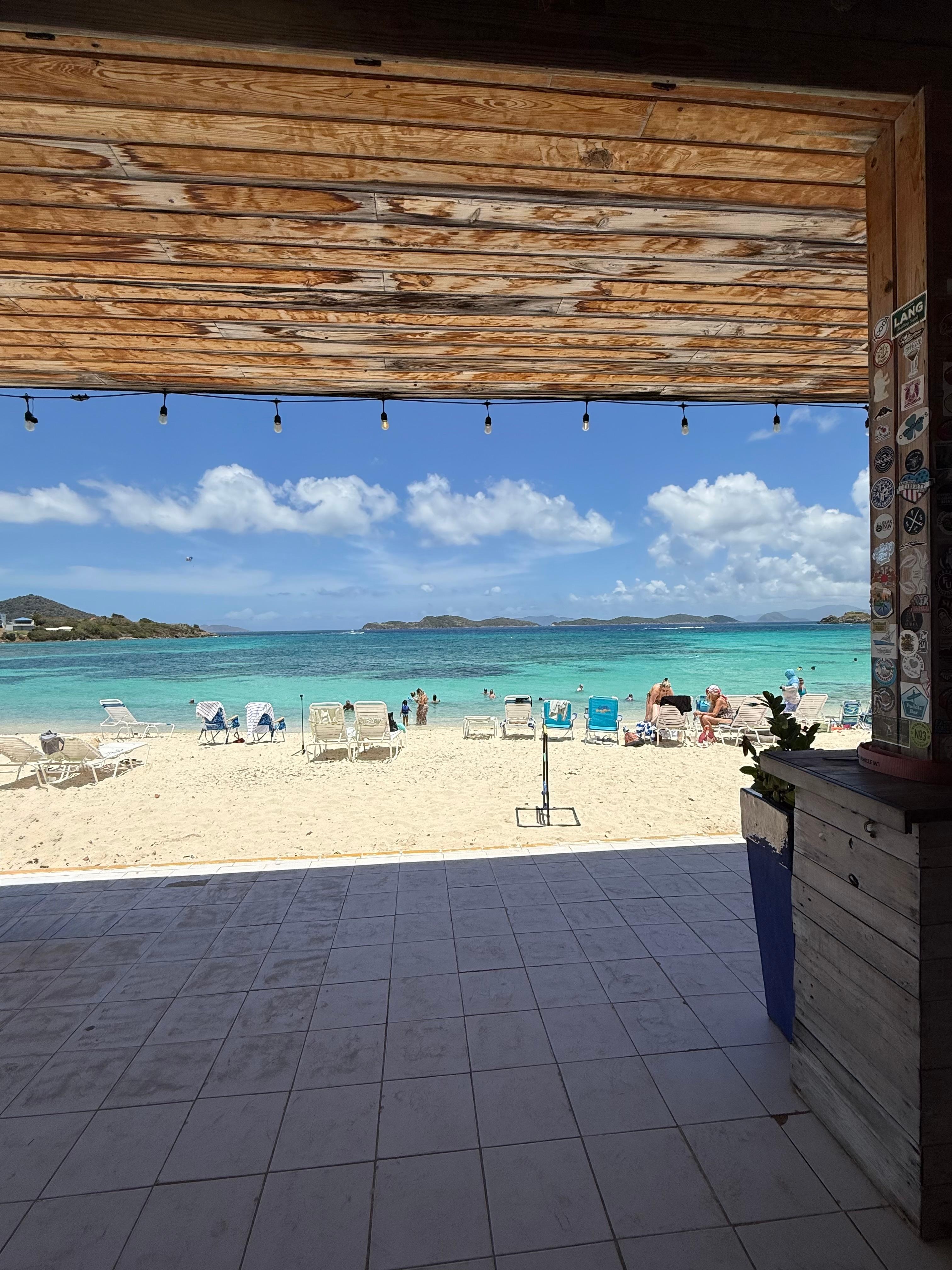 View from the beach bar onsite