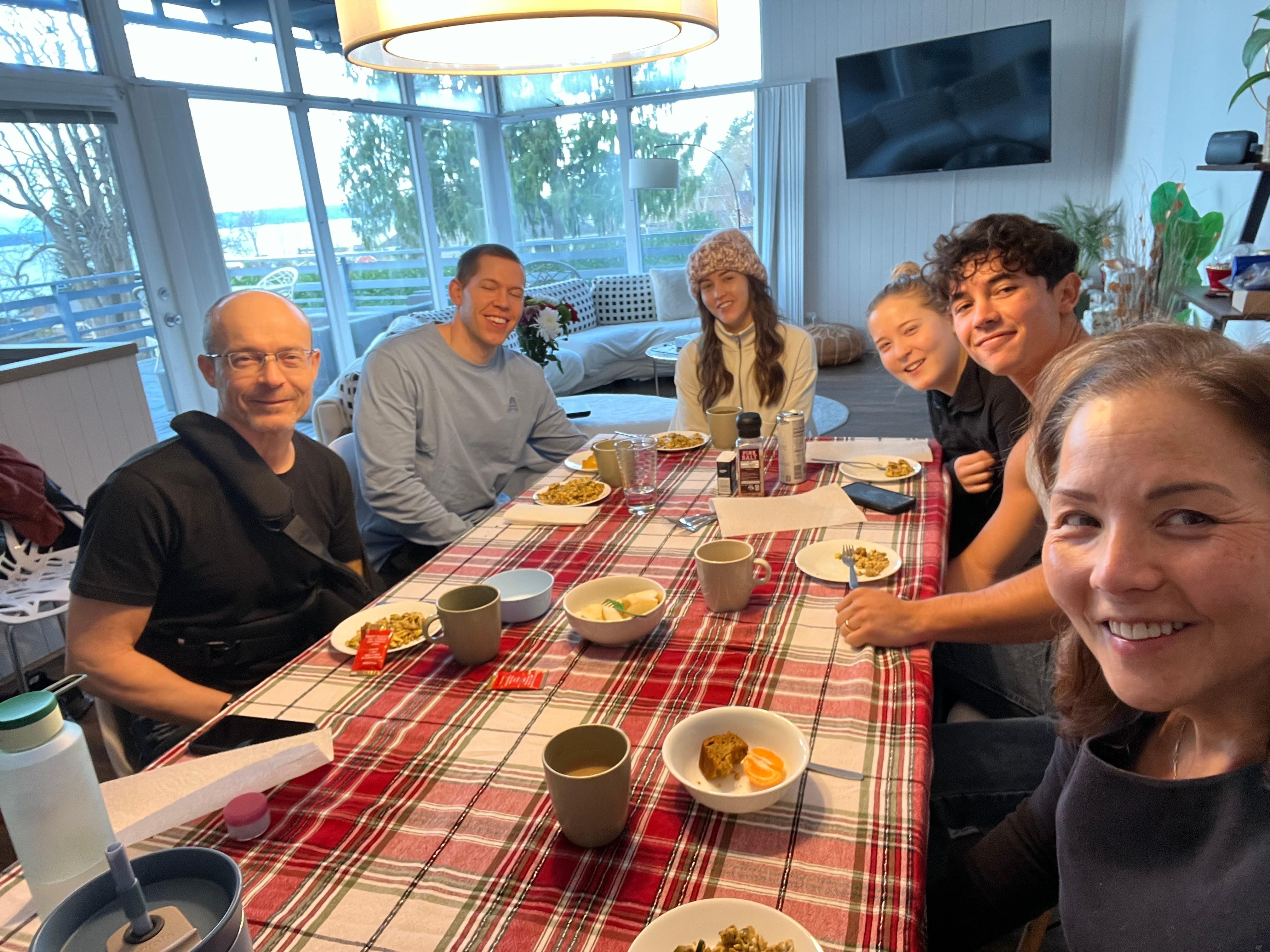 New Year’s dinner with family