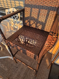 Broken chair when we arrived, but being charged through insurance for it.