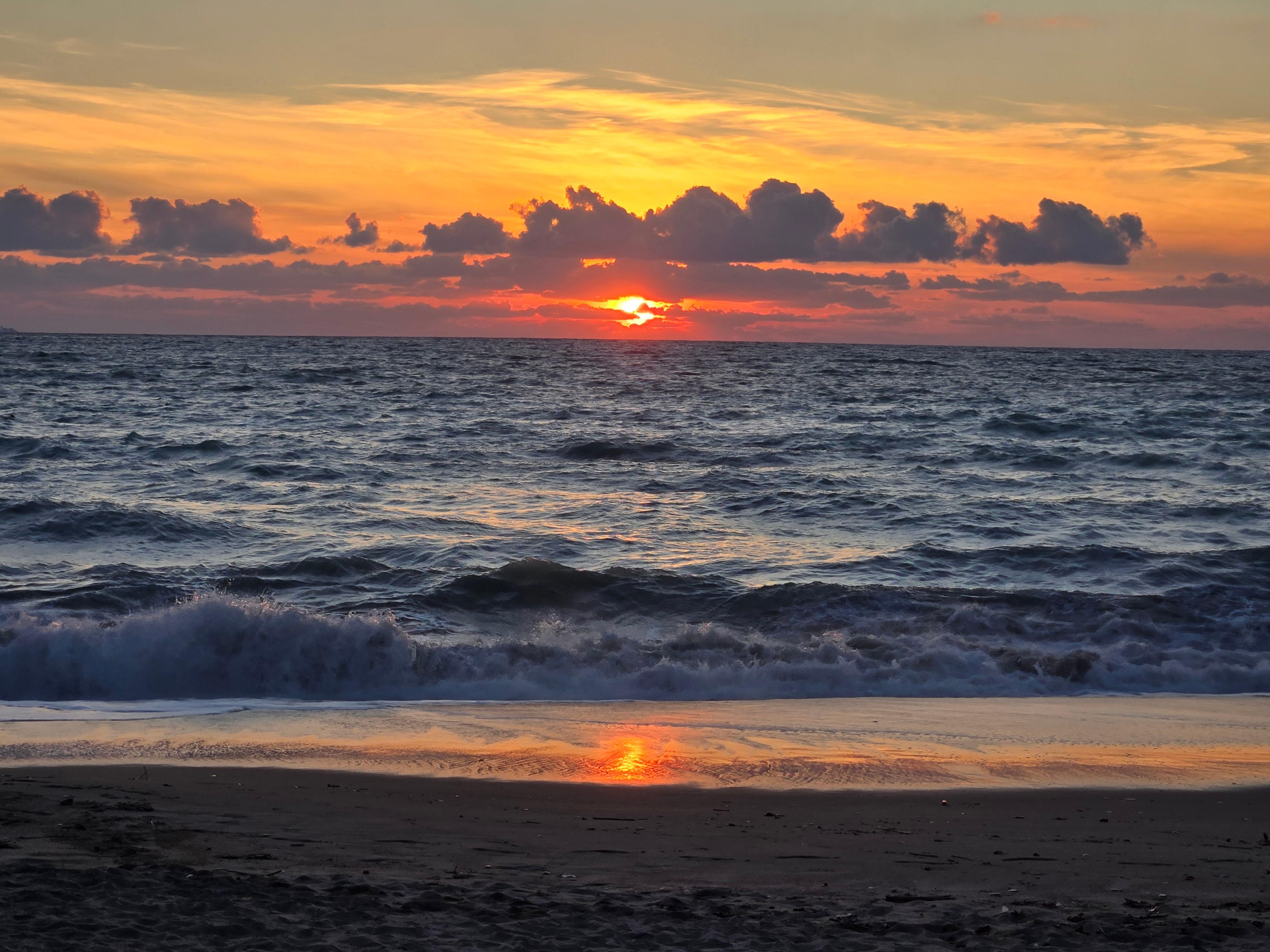 Sunset on their beach.