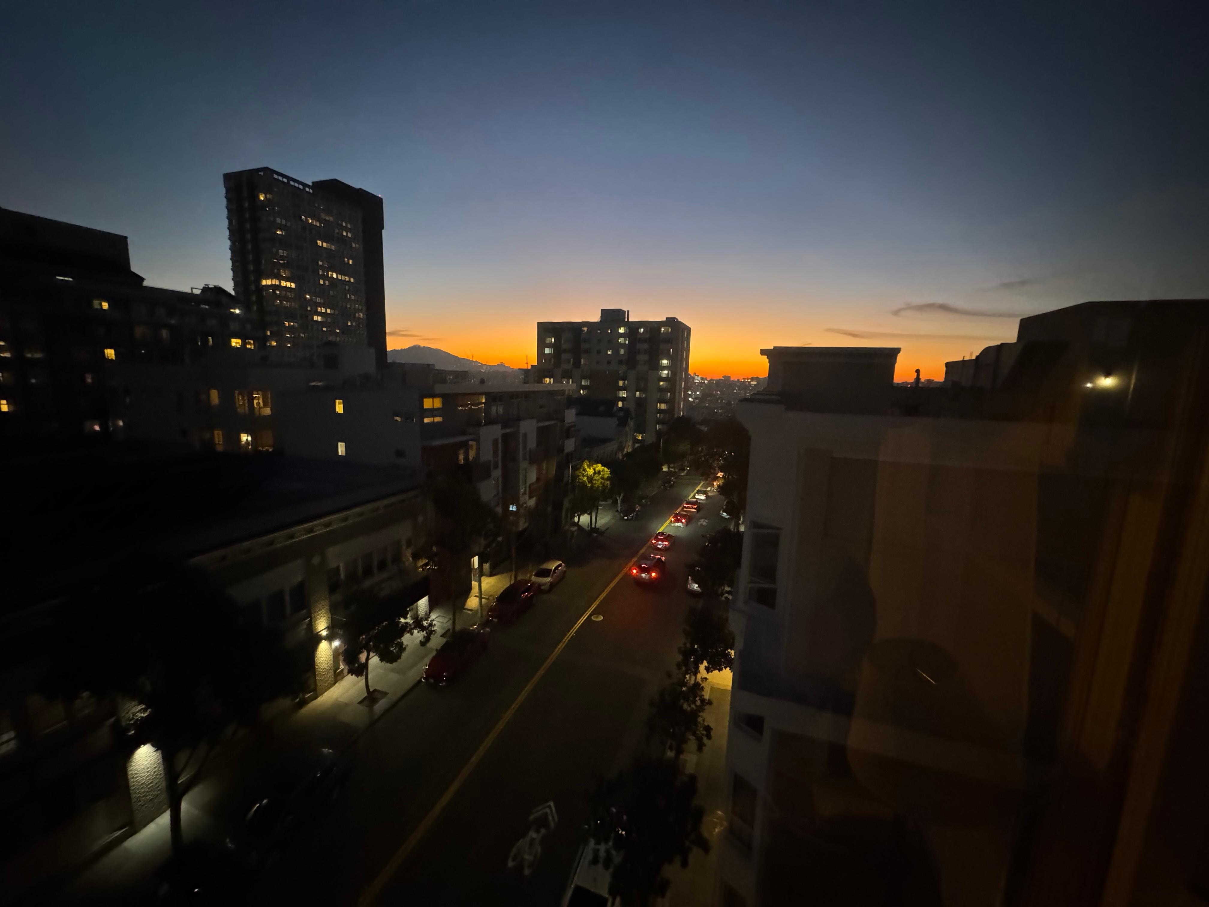 Sunset from our window.