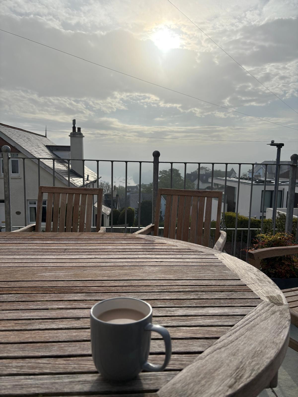 Morning coffee on the terrace
