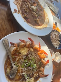 Gumbo. Shrimp and grits I'm huh