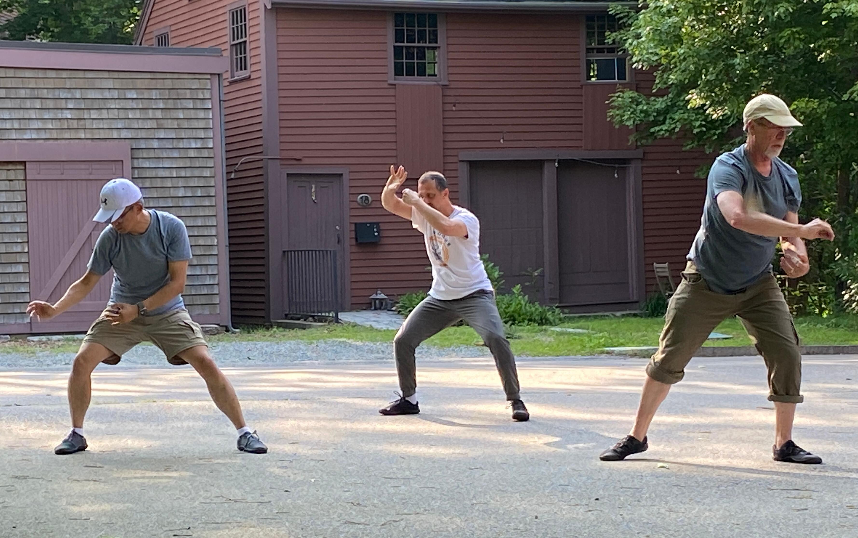 Gong Fu practice at the Schwab Old Mill Park right next door.
