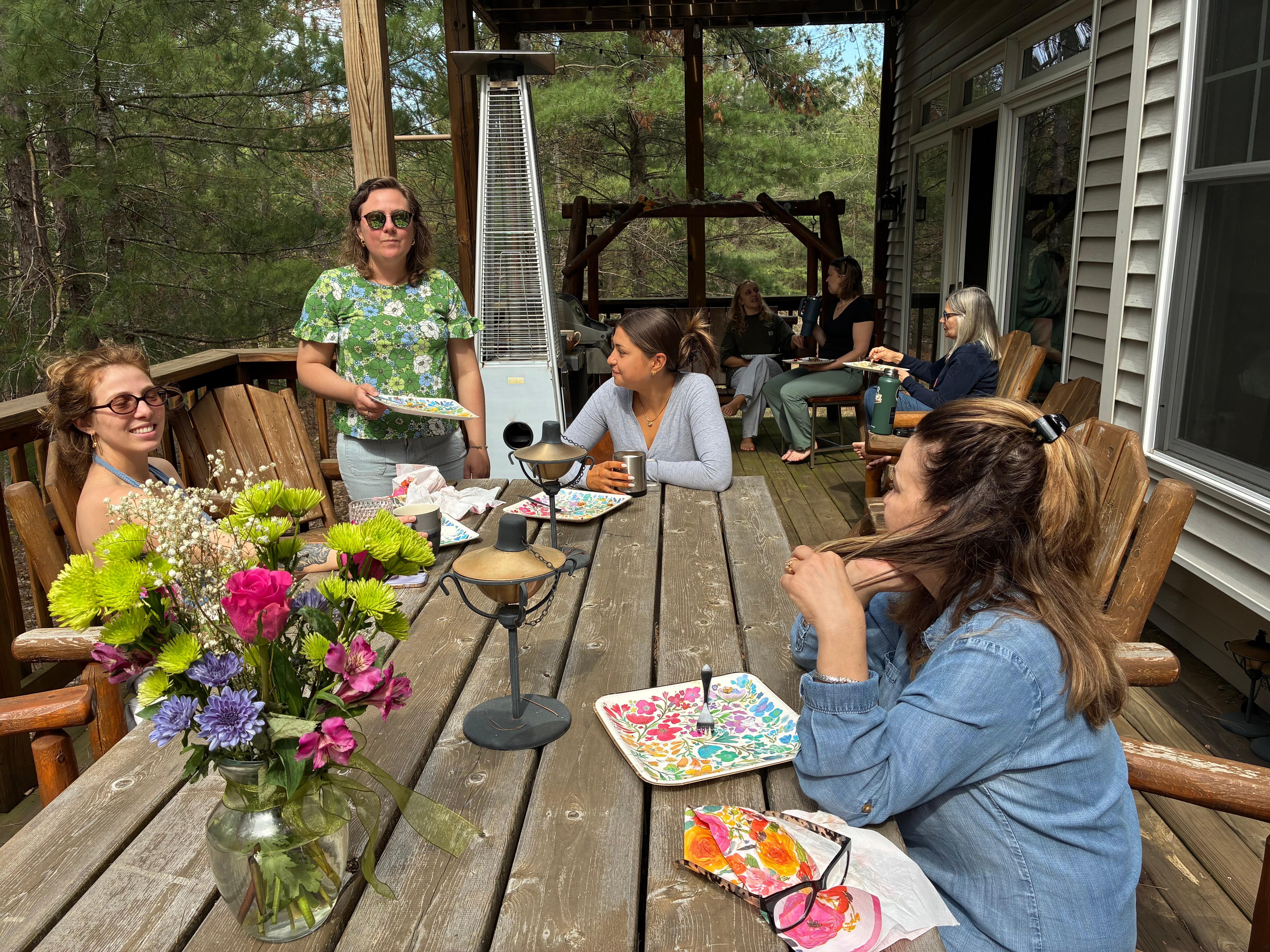 Enjoying the deck 