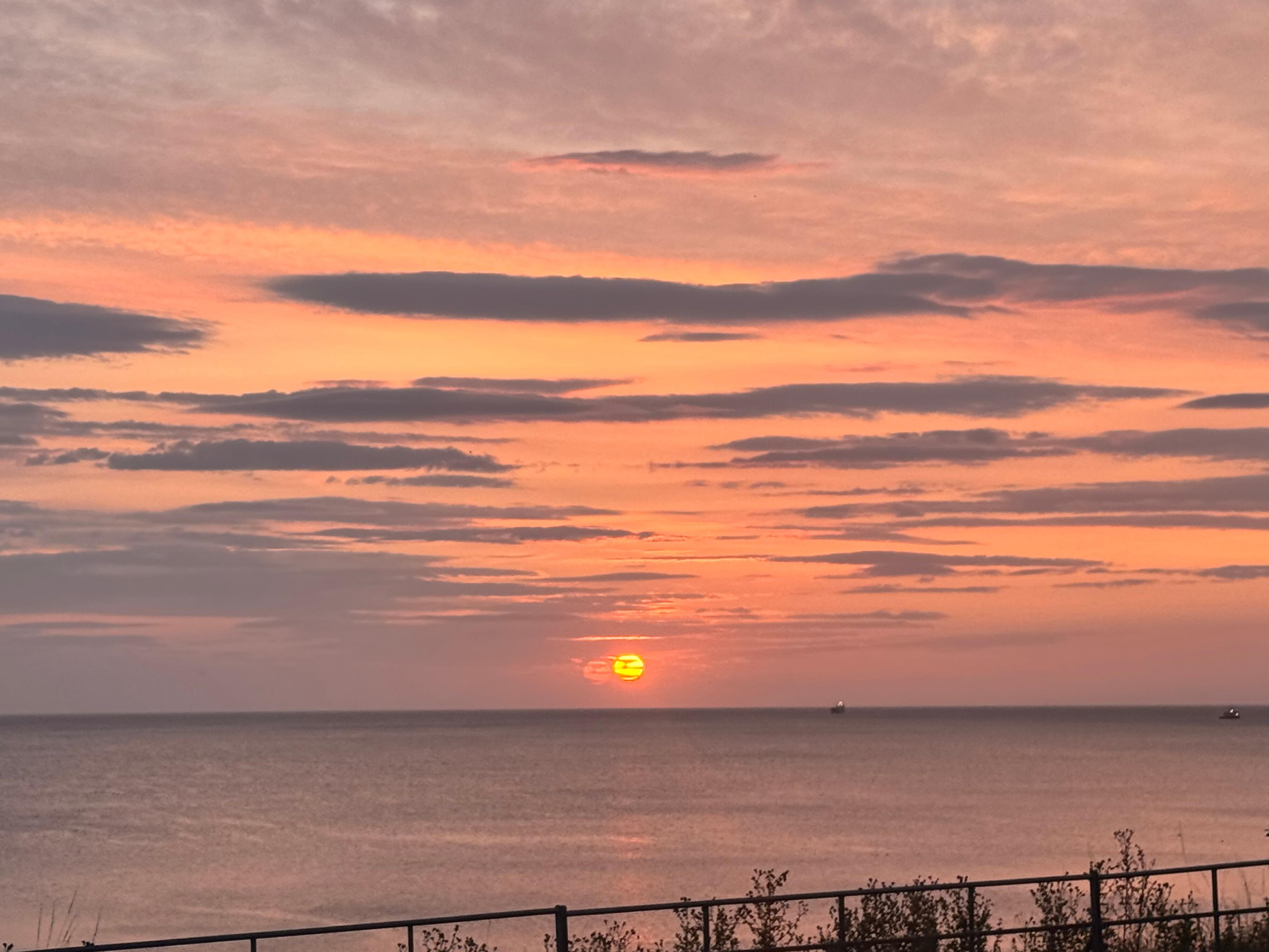 Sunset from the beach house.