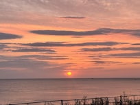 Sunset from the beach house.