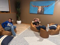 Basement lounge area